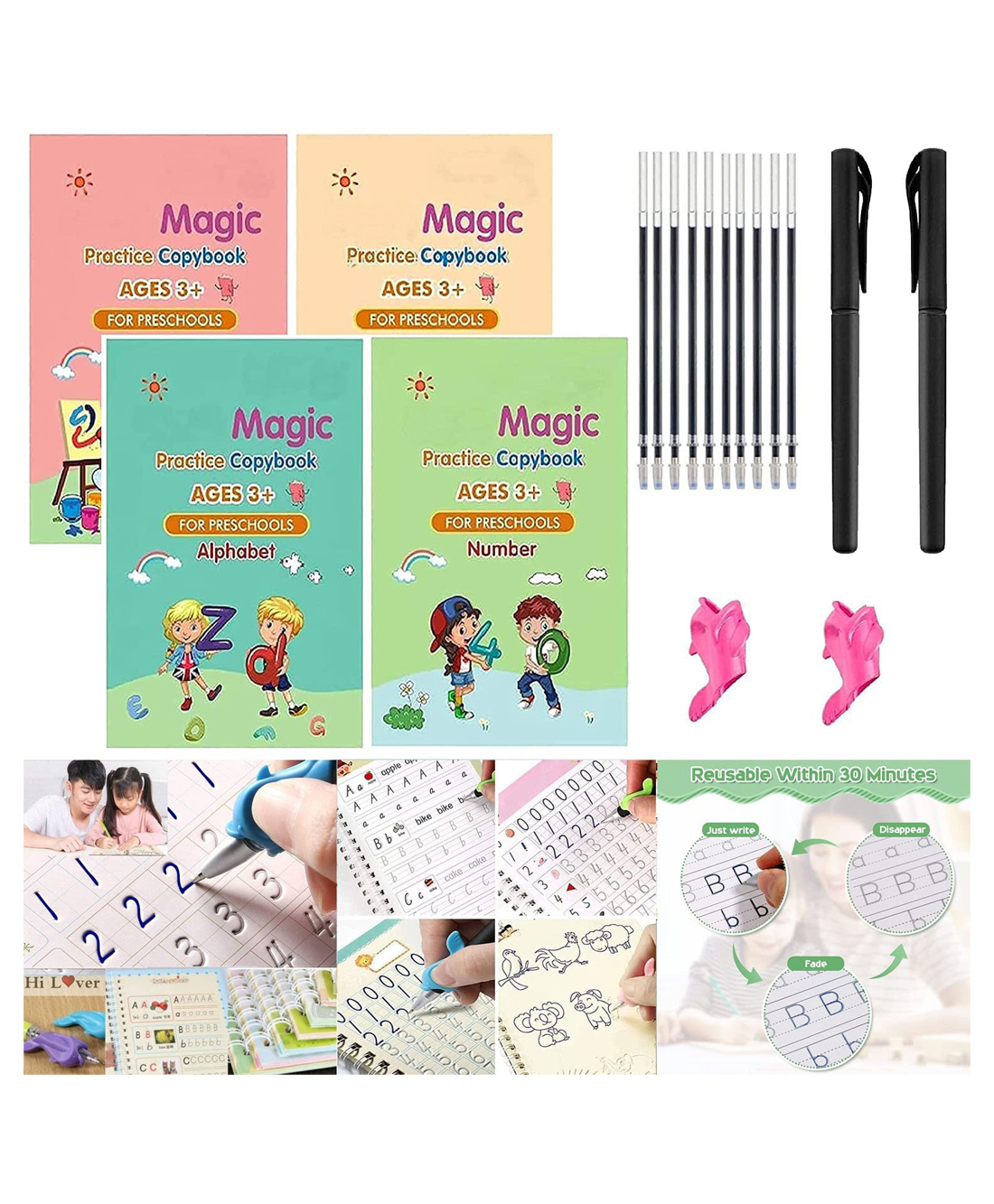 negocio Sank Magic Practice Copybook E BOOK  Number Tracing Book for Preschool ( Colour May Vary)-picture-17