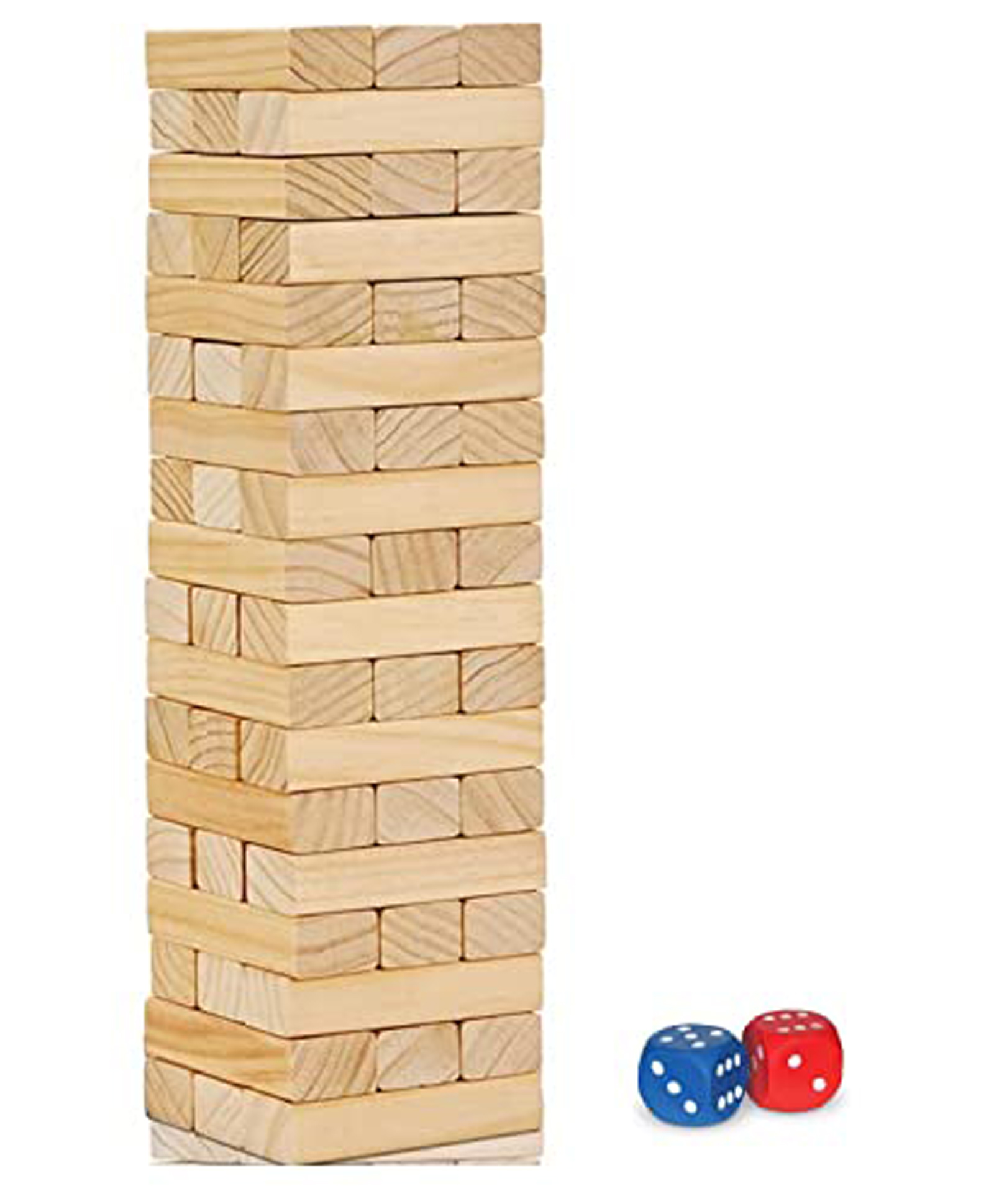 Kids Mandi Wooden Blocks Stacking Game and Tumbling Building Block for Toddlers Kids Timber Tower Wood Blocks - 54 Pieces-image-12