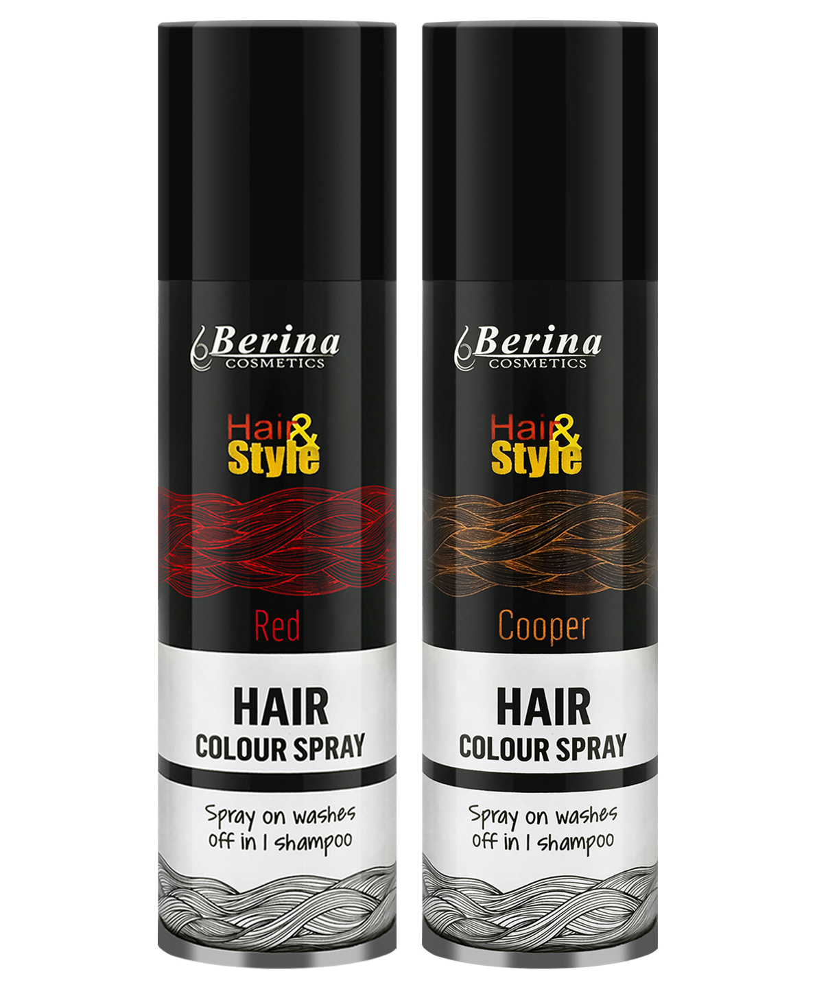 Berina Temporary Red & Copper Professional Salon Hair Styling Spray Pack of  2 - 150 ml each Online in India, Buy at Best Price from  -  12737411