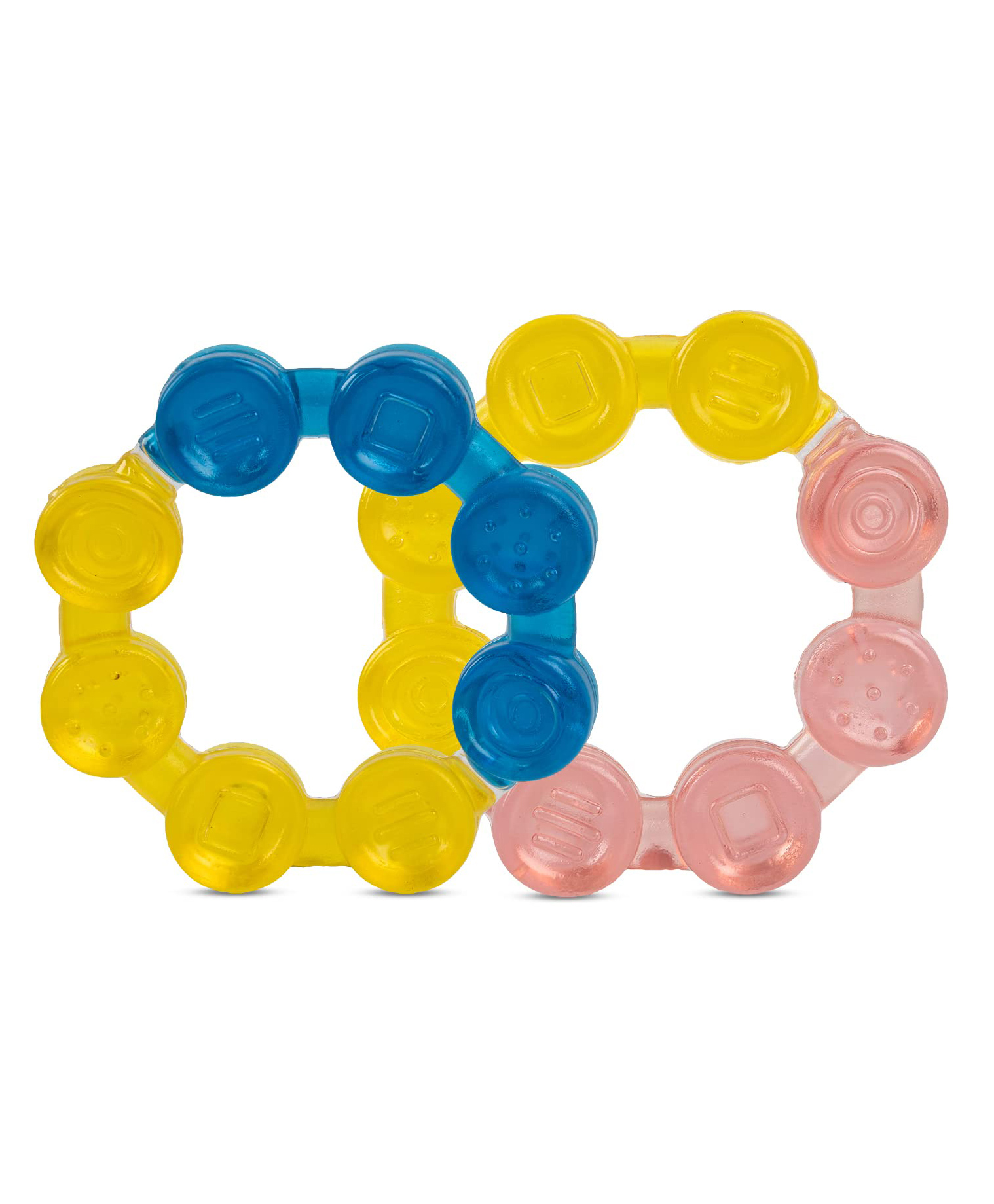 Baybee Ring shaped Water Filled Baby Silicone teether soothers for Babies Pack of 2 - Multicolor-picture-27