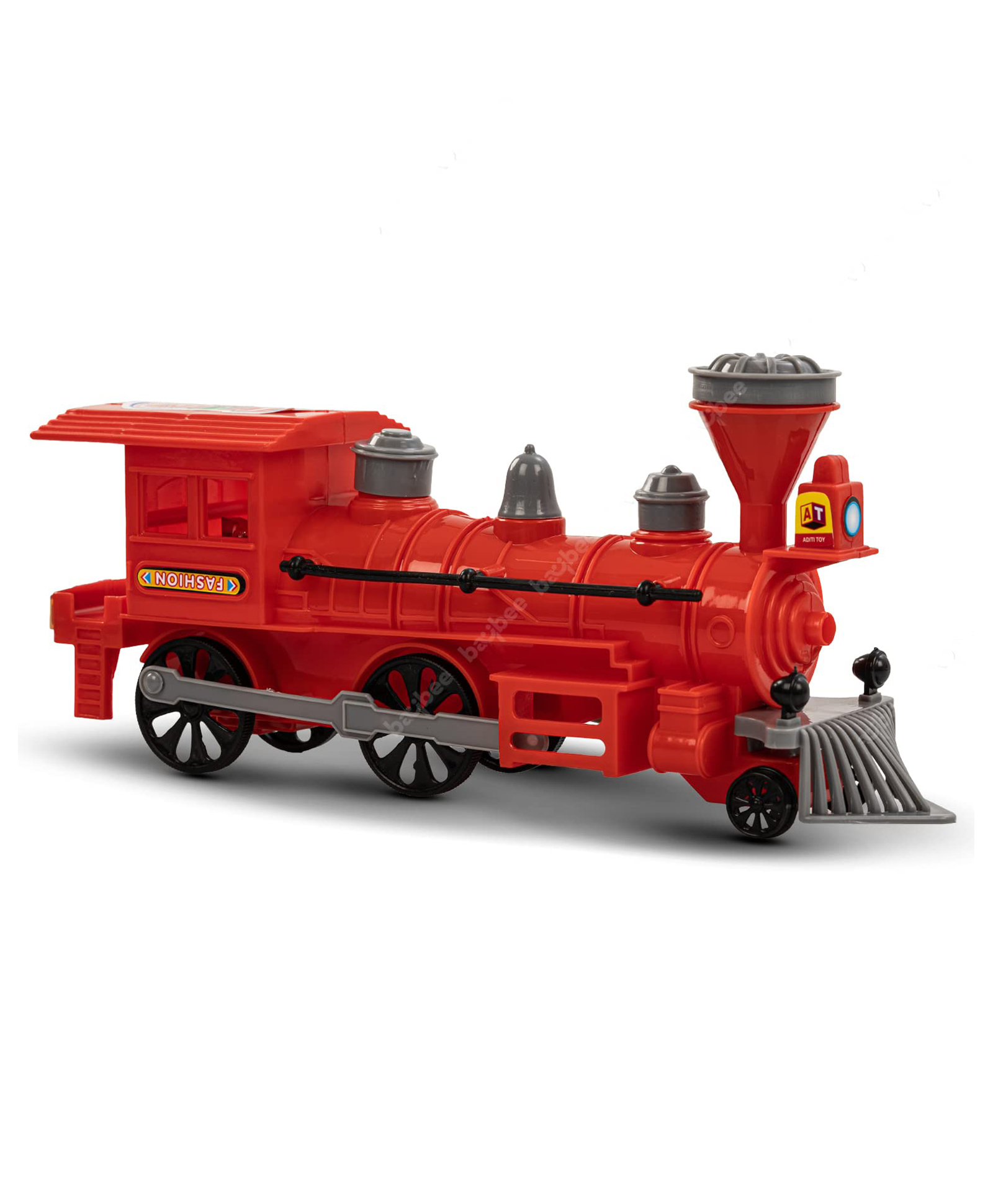 Baybee Steam Engine Train Toys for Kids, Pull and Go Train Toy with Light, Engine Toys Train Toy Vehicle Playset for Kids - Red-picture-24