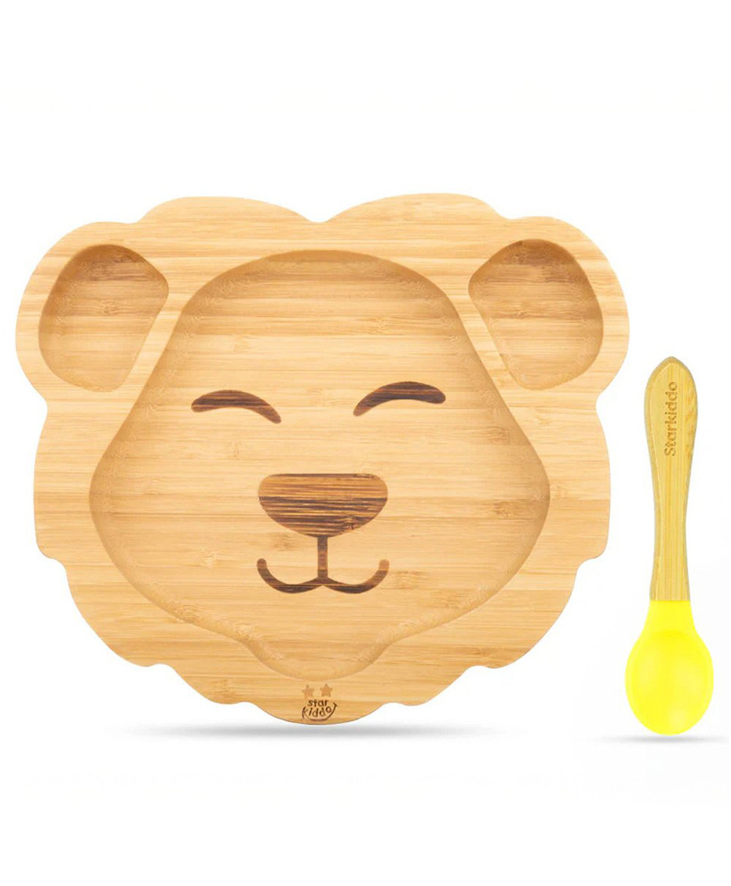 Starkiddo Leo Bamboo Suction Plate and Learning Weaning Set - Yellow-picture-10