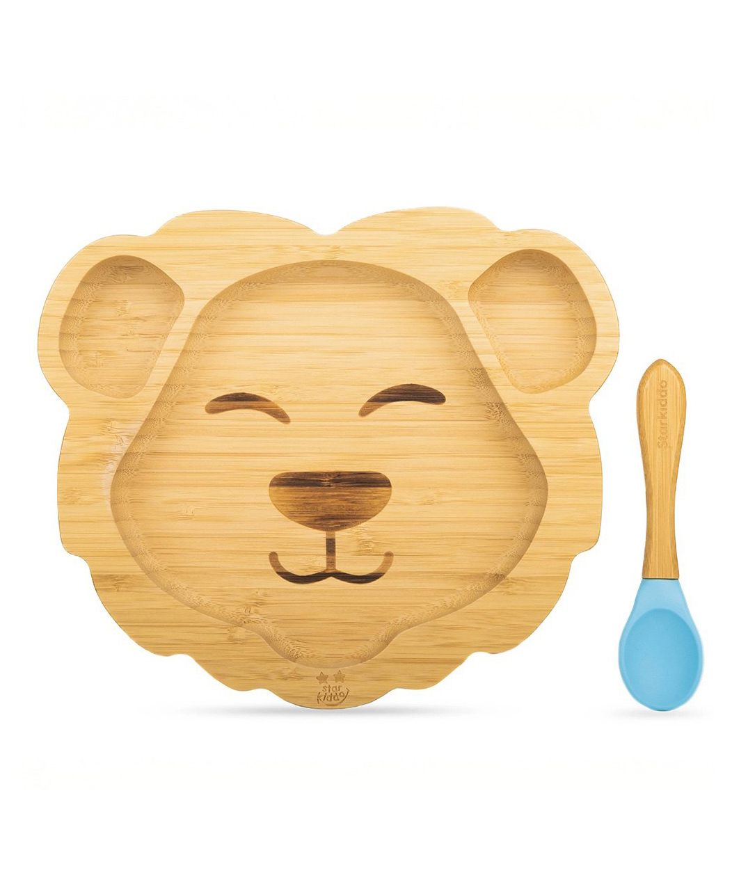 Starkiddo Leo Bamboo Suction Plate and Learning Weaning Set - Blue-image-18