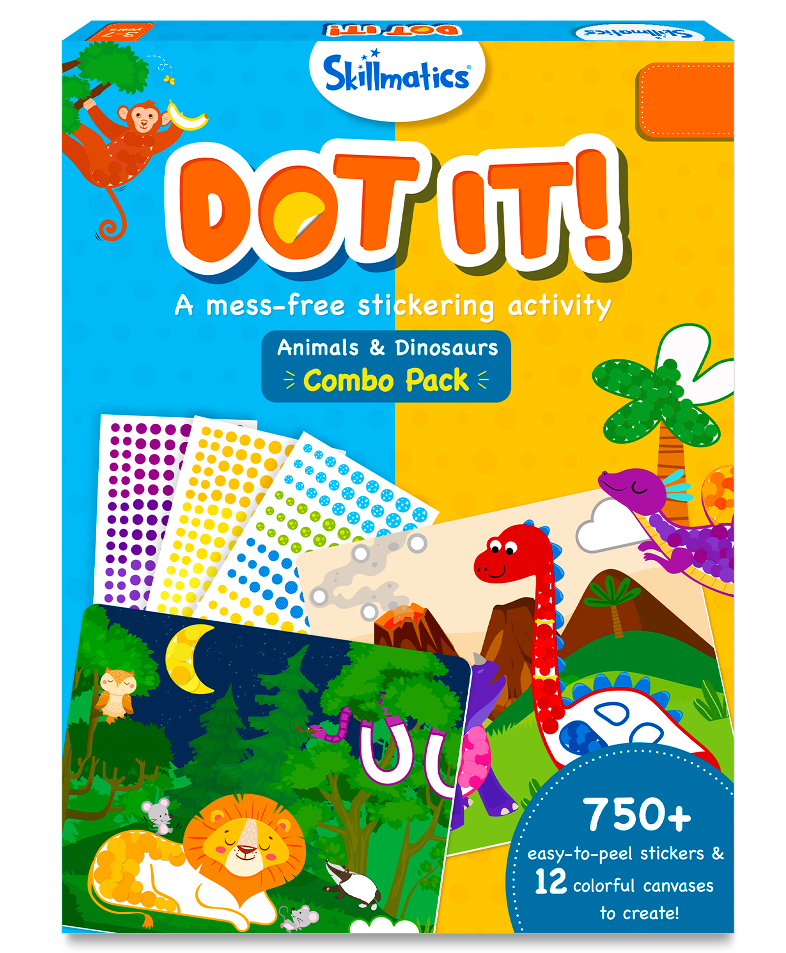 Skillmatics Art Activity Dot it! Combo Pack Complete 12 Animal & Dinosaur Themed Pictures-picture-25