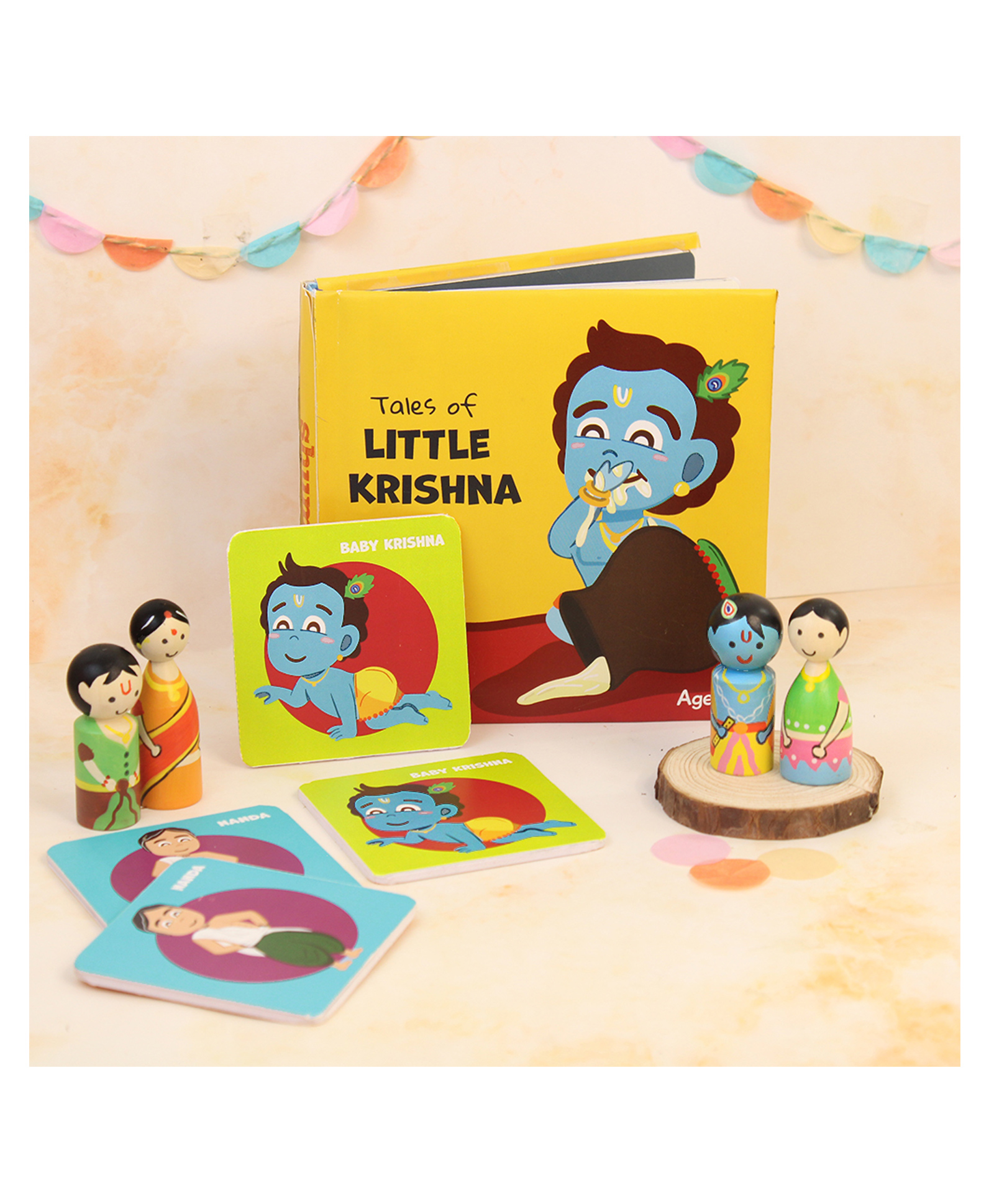 Shumee Little Krishna Doll Combo 6 Pieces - Multicolour-image-30