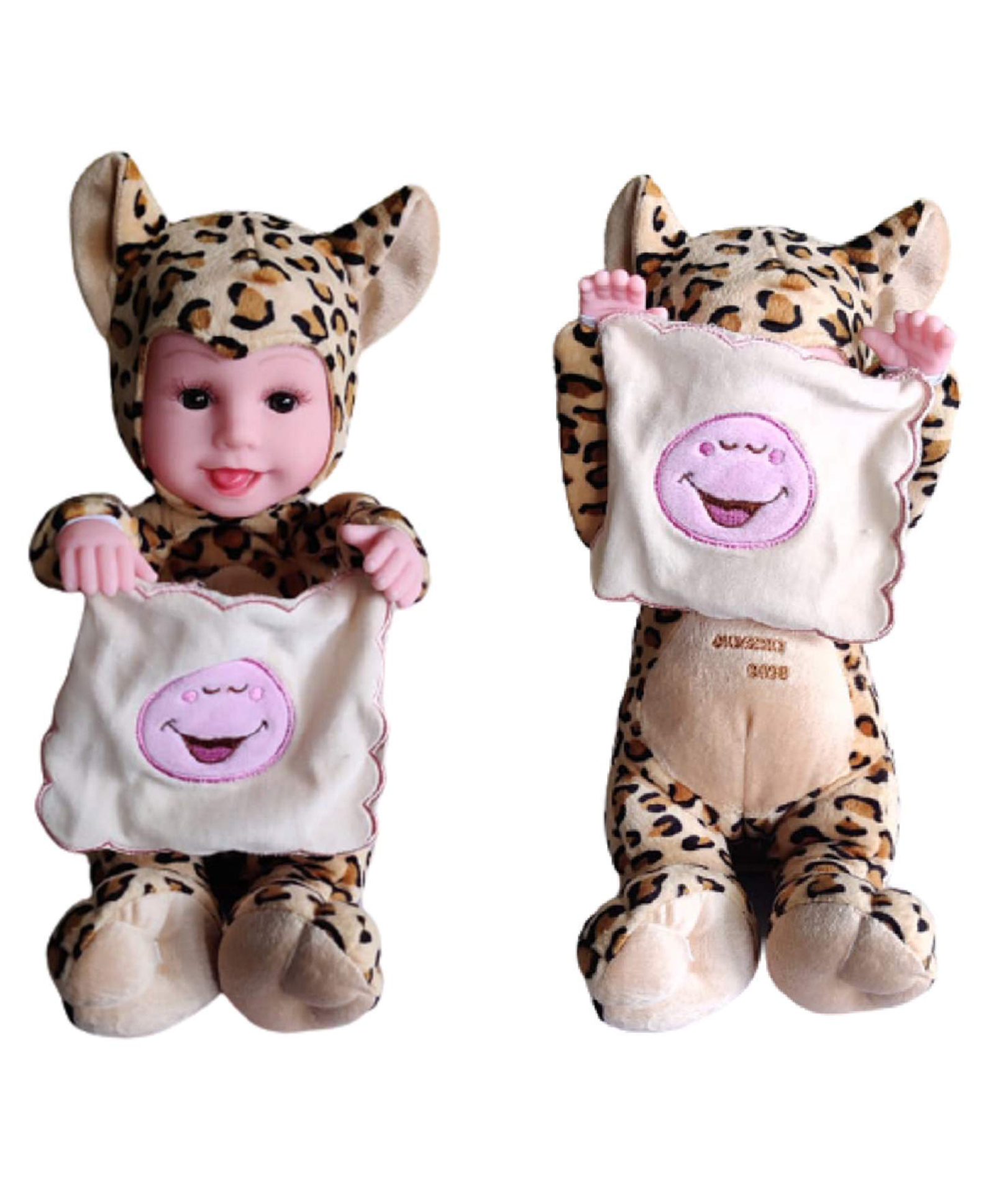 Oskart Peek-A-Boo Beautiful & Soft Plush Laughing Doll Toy with Moving Arms and Touch Sensor Multicolor - Height 40 cm-image-40