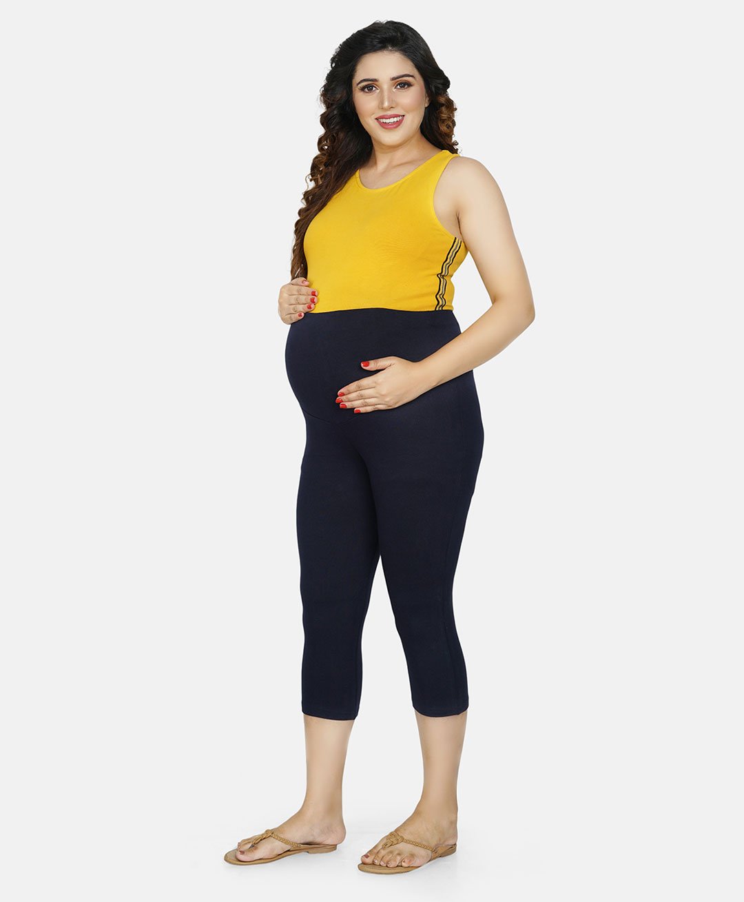 Baby Moo Solid Maternity Pant - Denim Blue-picture-14