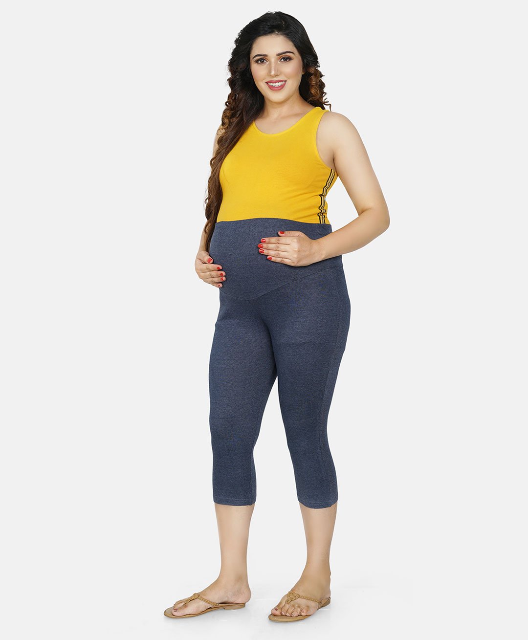 Baby Moo Solid Maternity Pant - Denim Blue-picture-26