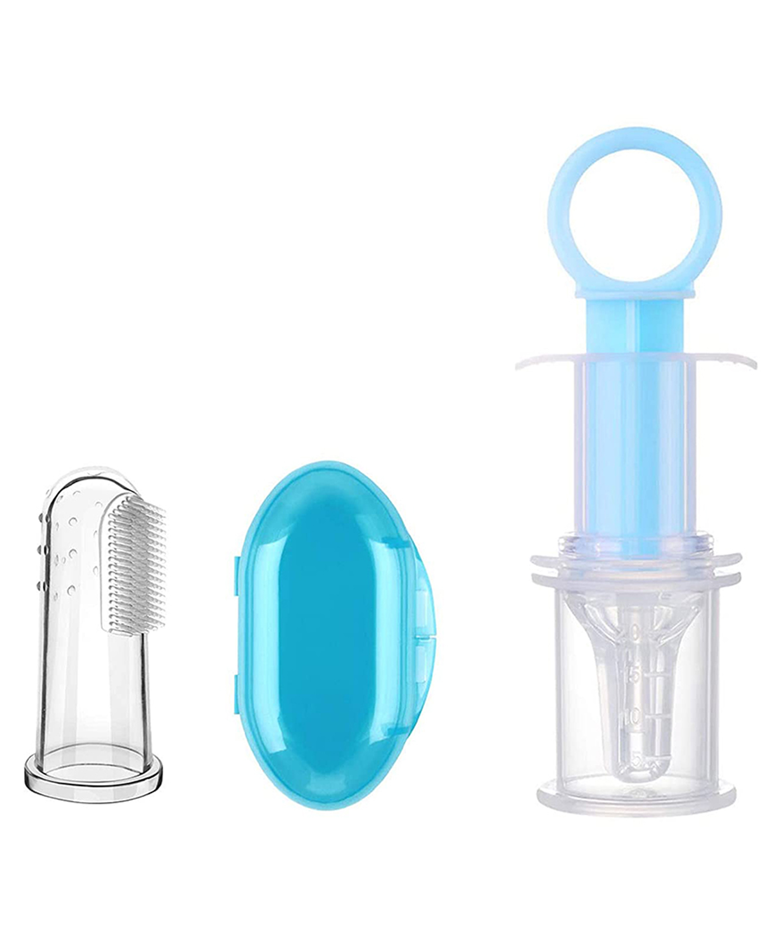 Safe-O-Kid Silicone Baby Finger Brush with Case With Silicone Liquid Medicine Feeder-image-25