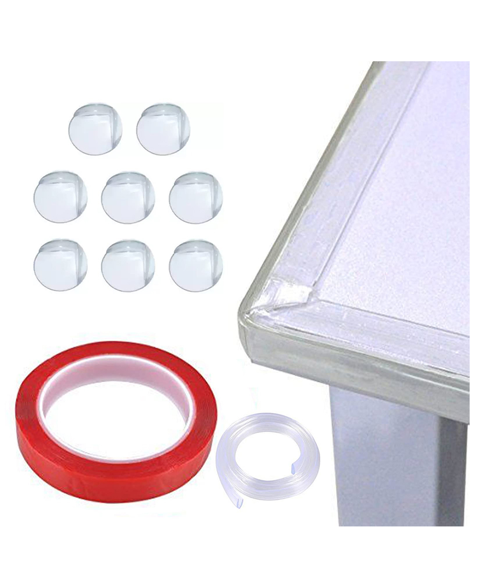 Safe O Kid 1 Edge Guard Protector and 4 Ball Shape Corner Guard - Multicolour-image-32