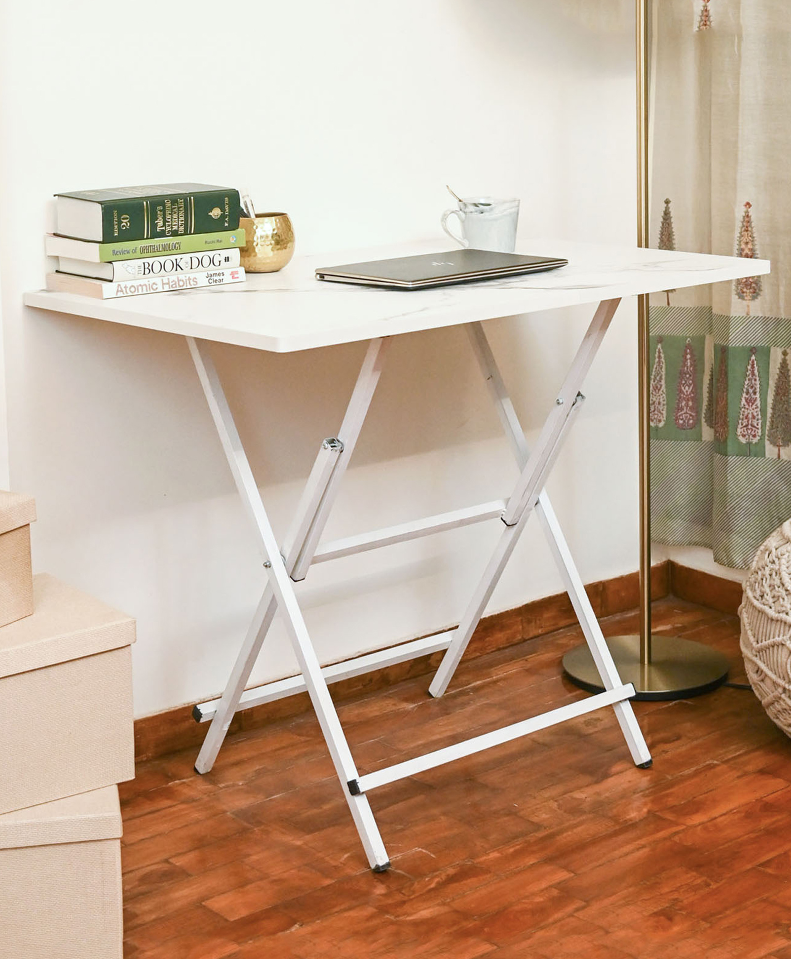 Faburaa Tablista Foldable Table for Home & Office Light - White-picture-17
