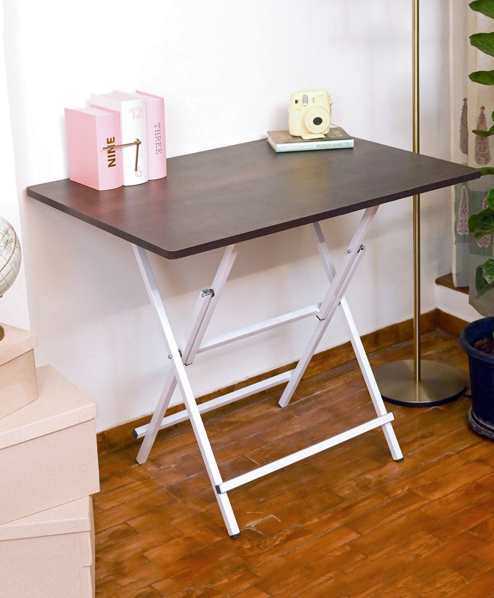 Faburaa Tablista Foldable Table for Home & Office Light - Brown-picture-25