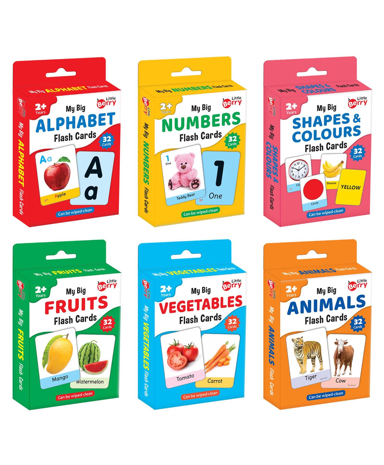 Little Berry Big Flash Cards for Kids Fun and Early Learning Pack of 6 - 192 Cards-image-20