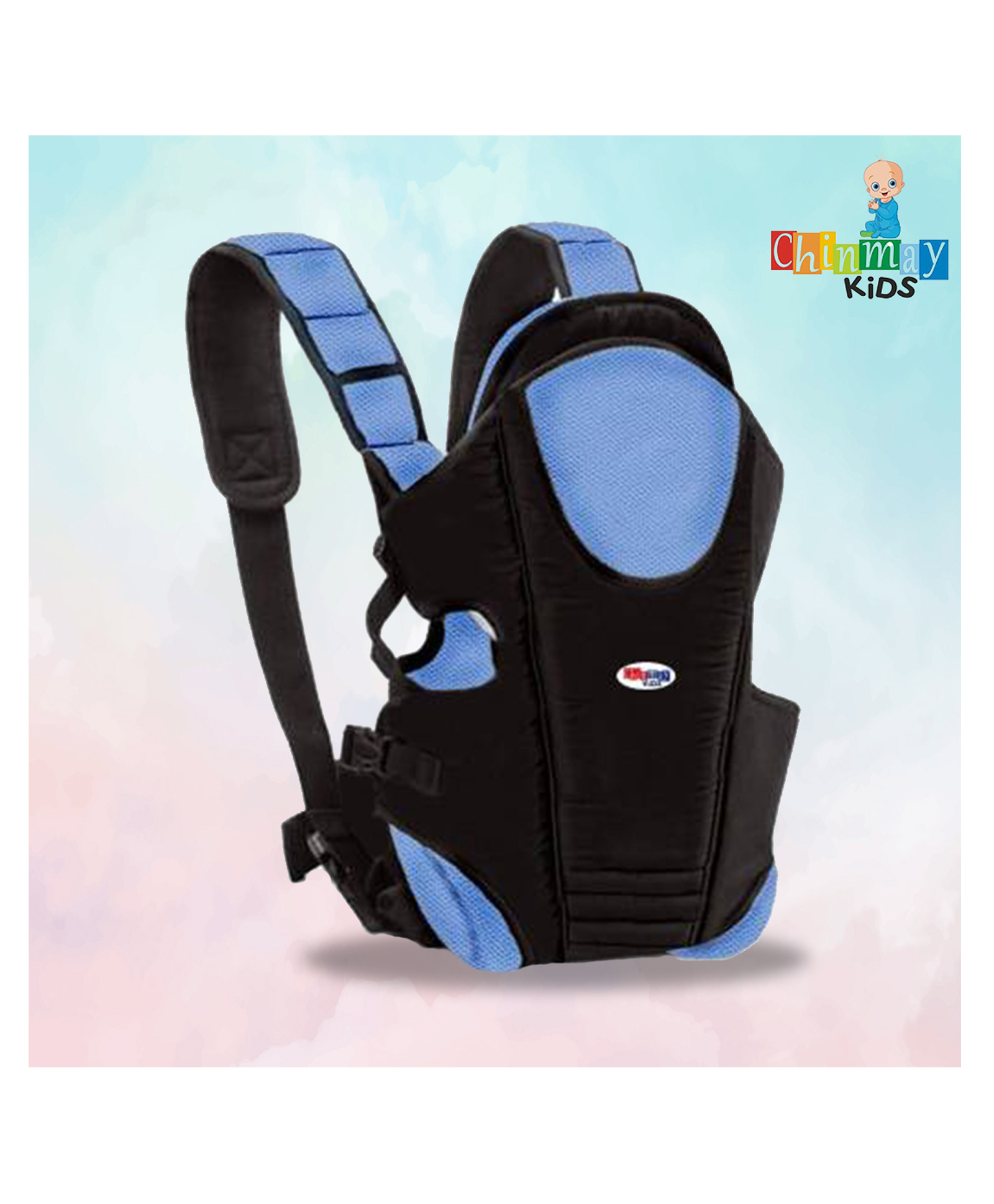 Chinmay Kids 3 in 1 Premium Baby Carrier Bag With Adjustable Strap & Head Support - Black Blue-picture-20