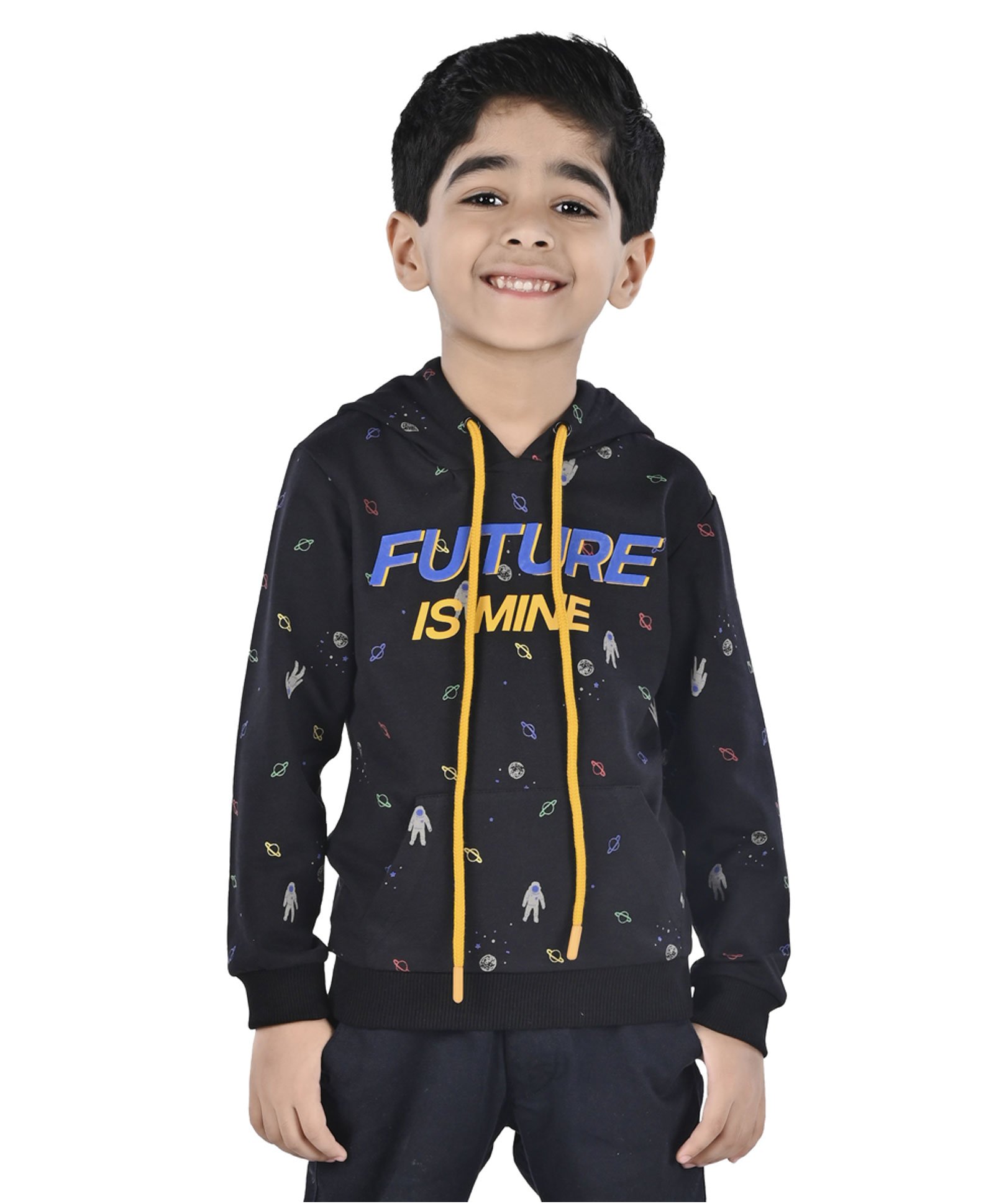 3PIN Full Sleeves Future Is Mine Printed Sweatshirt - Black-image-46