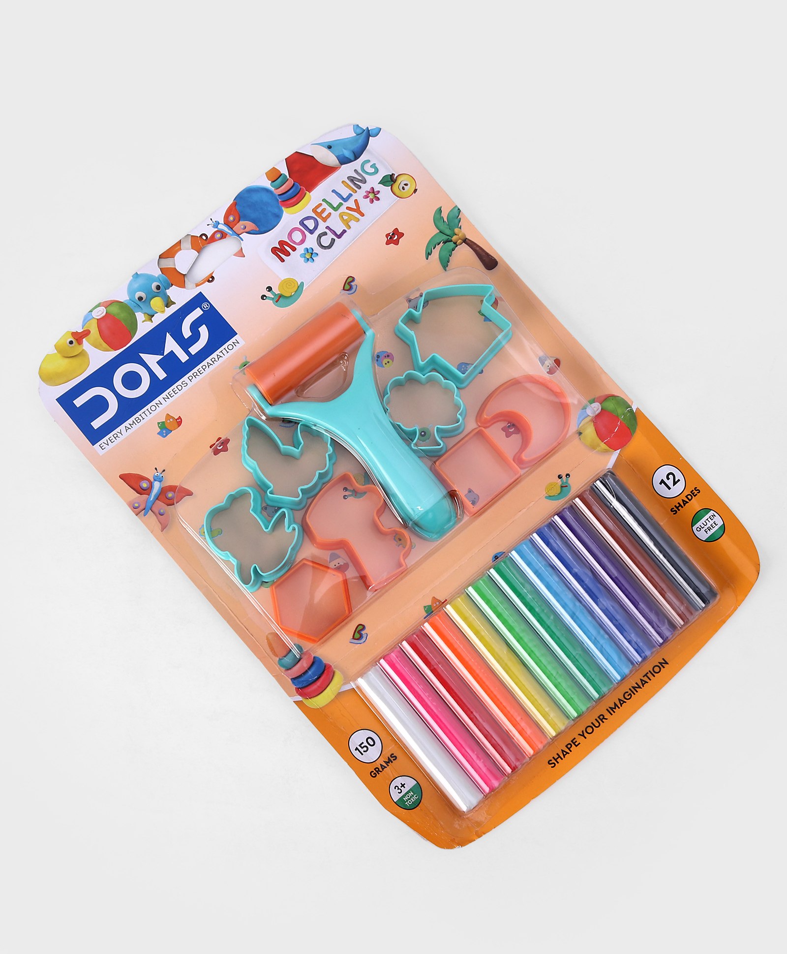 Doms Modelling Clay Set of 12 Shades 150 g - Multicolor