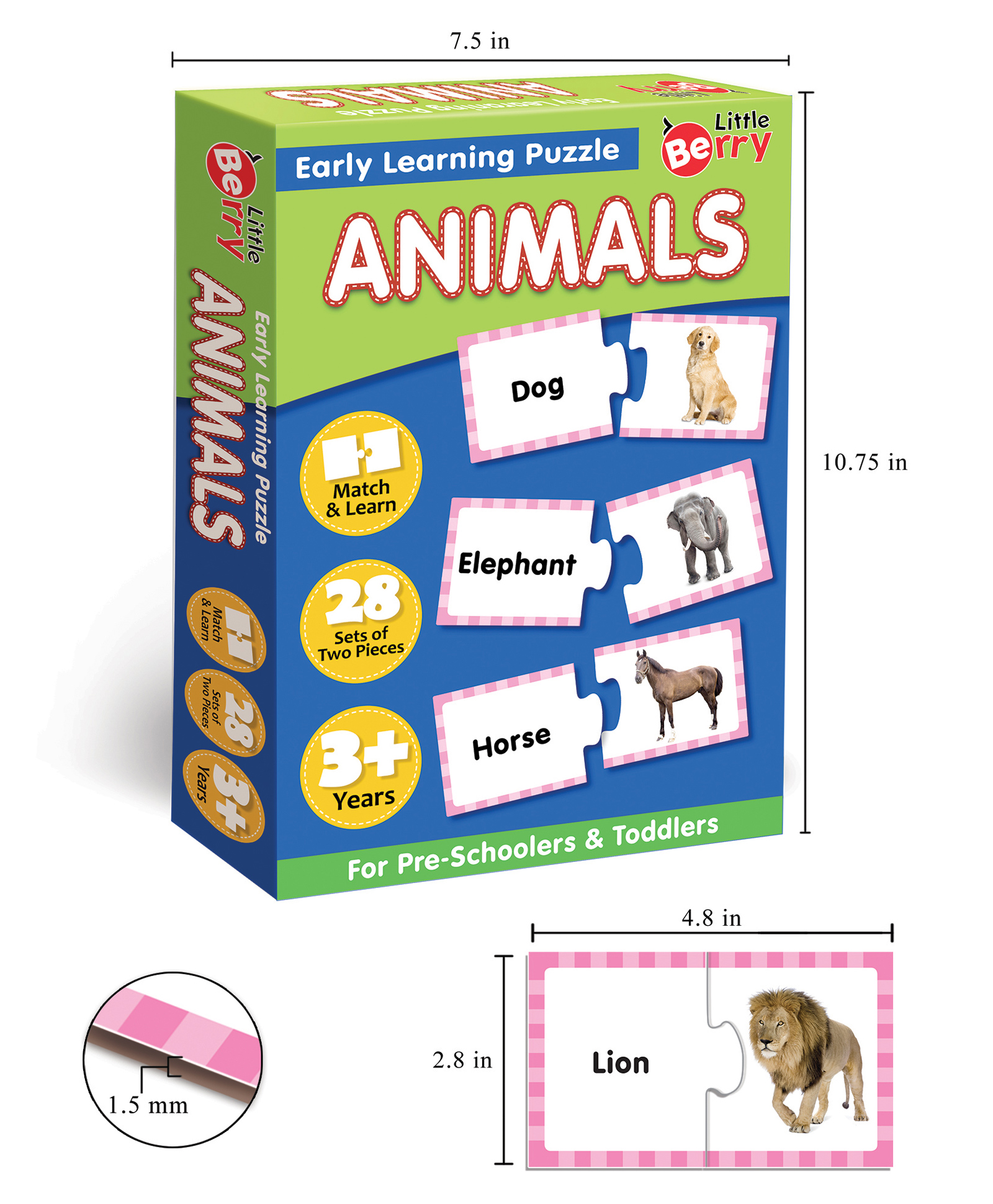Little Berry Animals Match and Learn Jigsaw Puzzle Game Multicolor - 42  Pieces Online India, Buy Puzzle Games & Toys for (3-10 Years) at   - 12755927