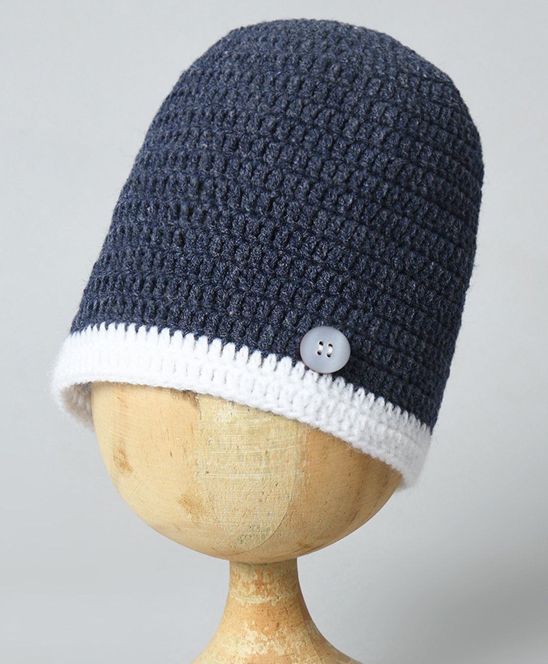 Funkrafts Button Detail Handmade Woollen Cap - Grey-picture-30