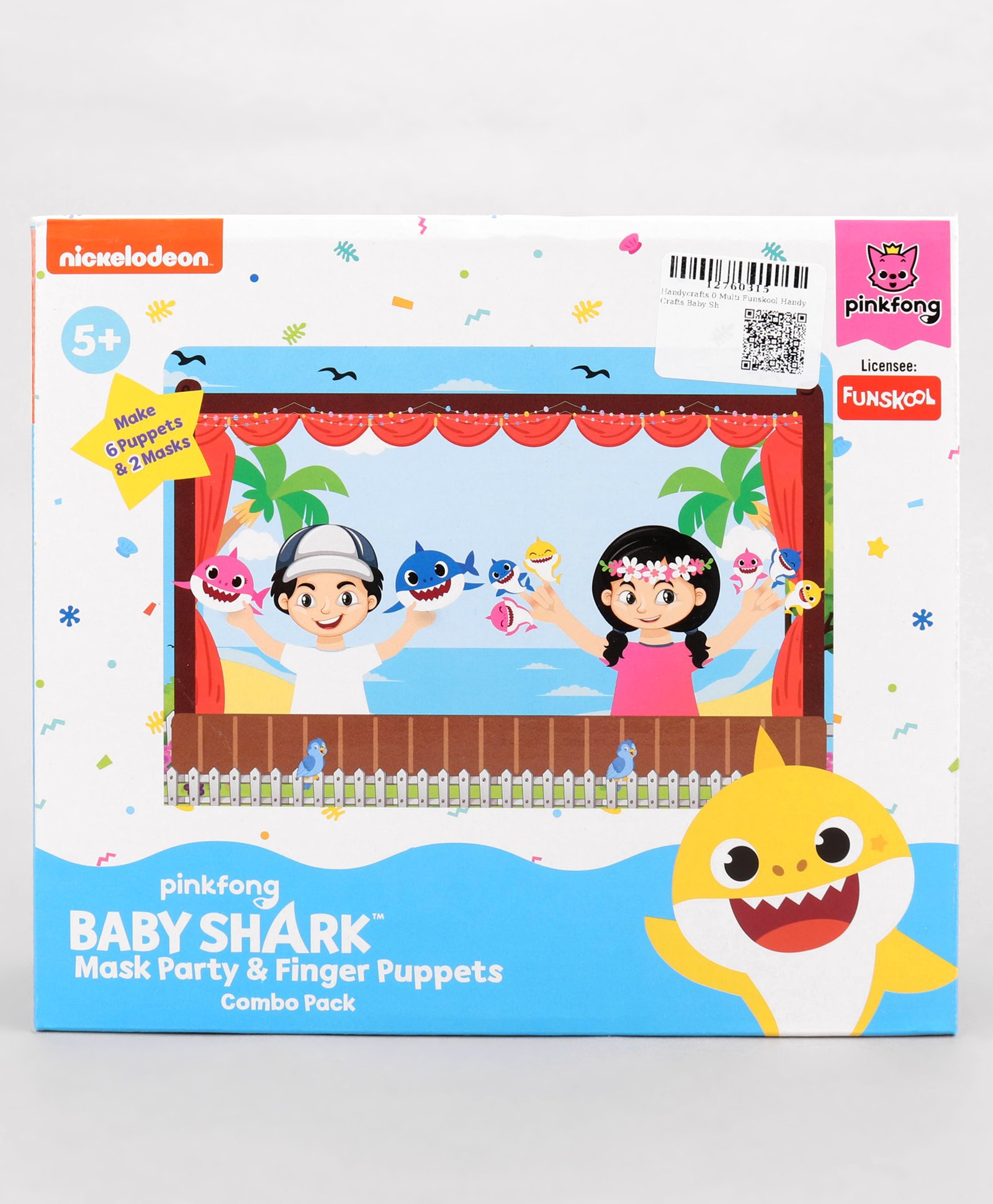 Handycrafts Baby Shark Party Mask & Finger Puppet Kit - Blue-picture-28