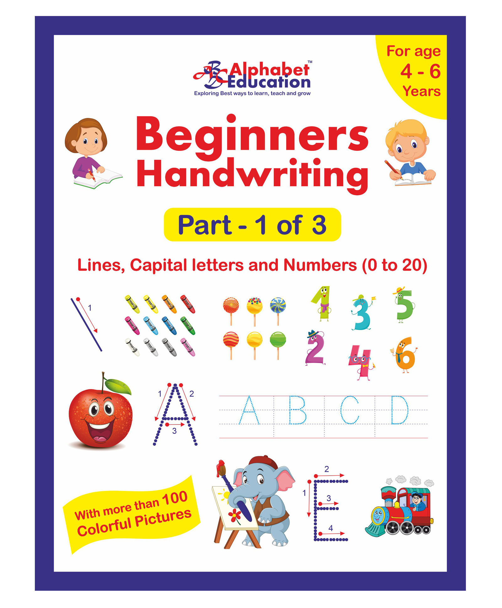 Beginners Handwriting Part 1 of 3 Lines Capital Letters and Numbers - English-image-31