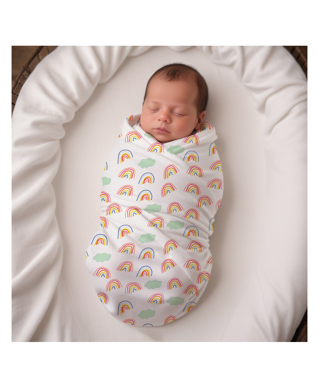 Moms Home Organic Cotton Baby Muslin Swaddle Rainbow - Multicolour-image-47