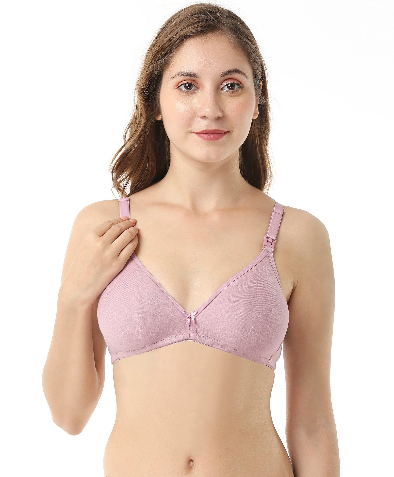Bella Mama Cotton Blend Eco Jiva Finish Nursing Bra - Lilac-picture-12