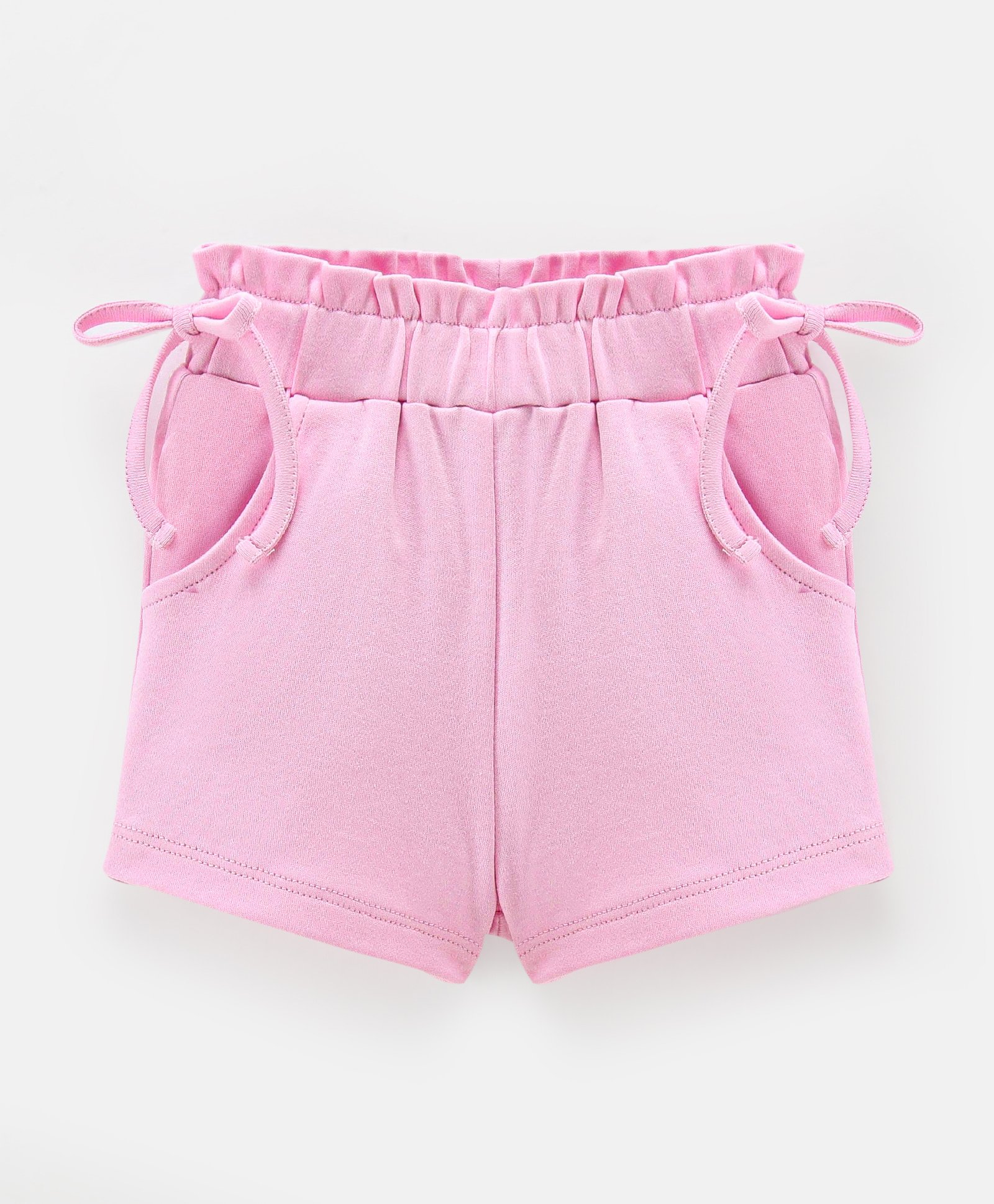 Bonfino Interlock Cotton Knit Solid Shorts with Mock Tie-Up Details - Lilac-picture-25