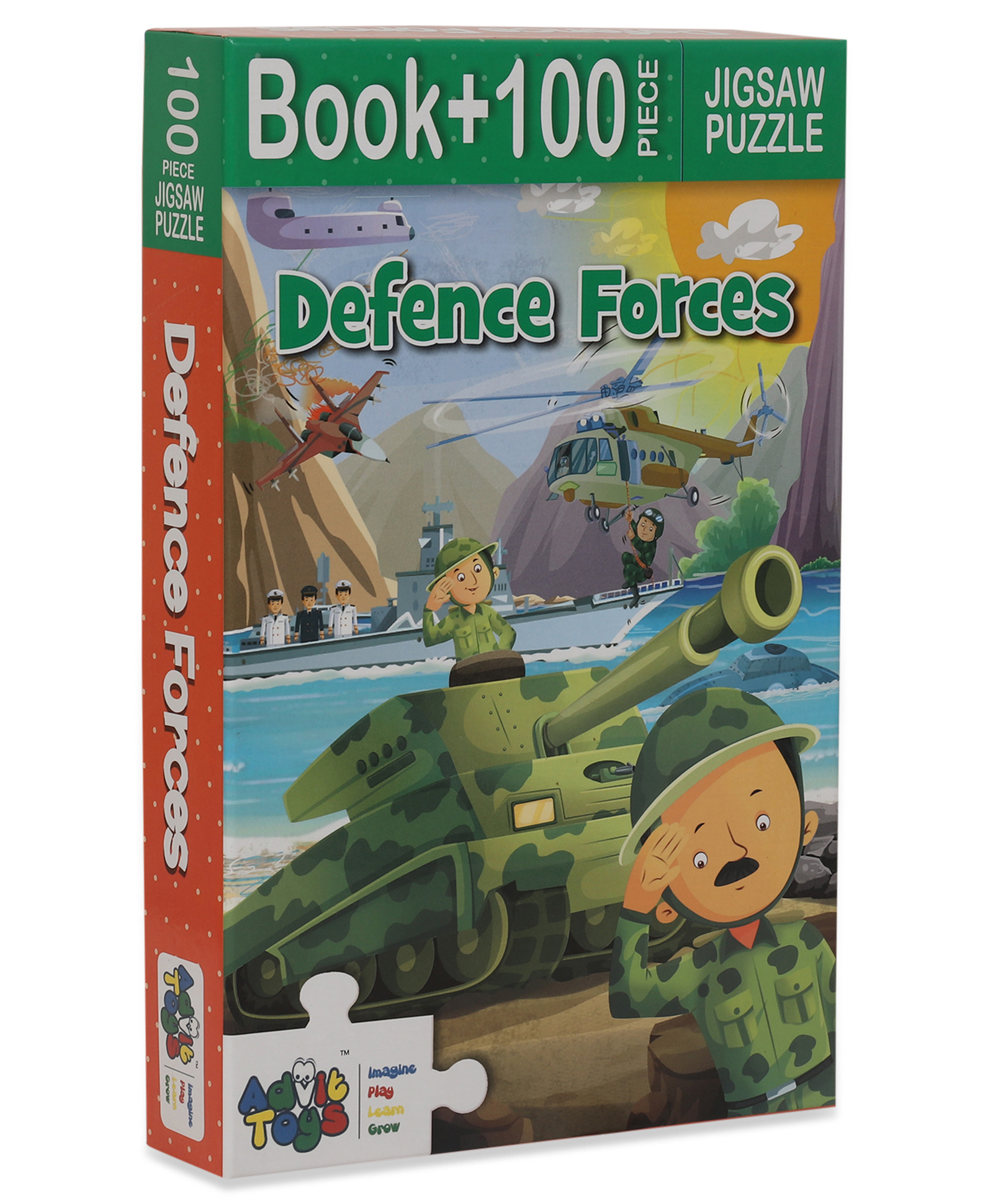 Advit Toys Defence Force Jigsaw Puzzle Educational Fun Fact Book Inside - 100 Piece-picture-29