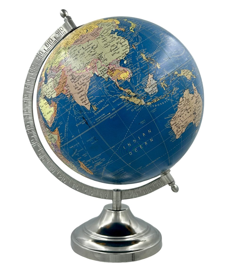 Globeskart with Chrome Base and Arc Globe - Royal Blue-image-34