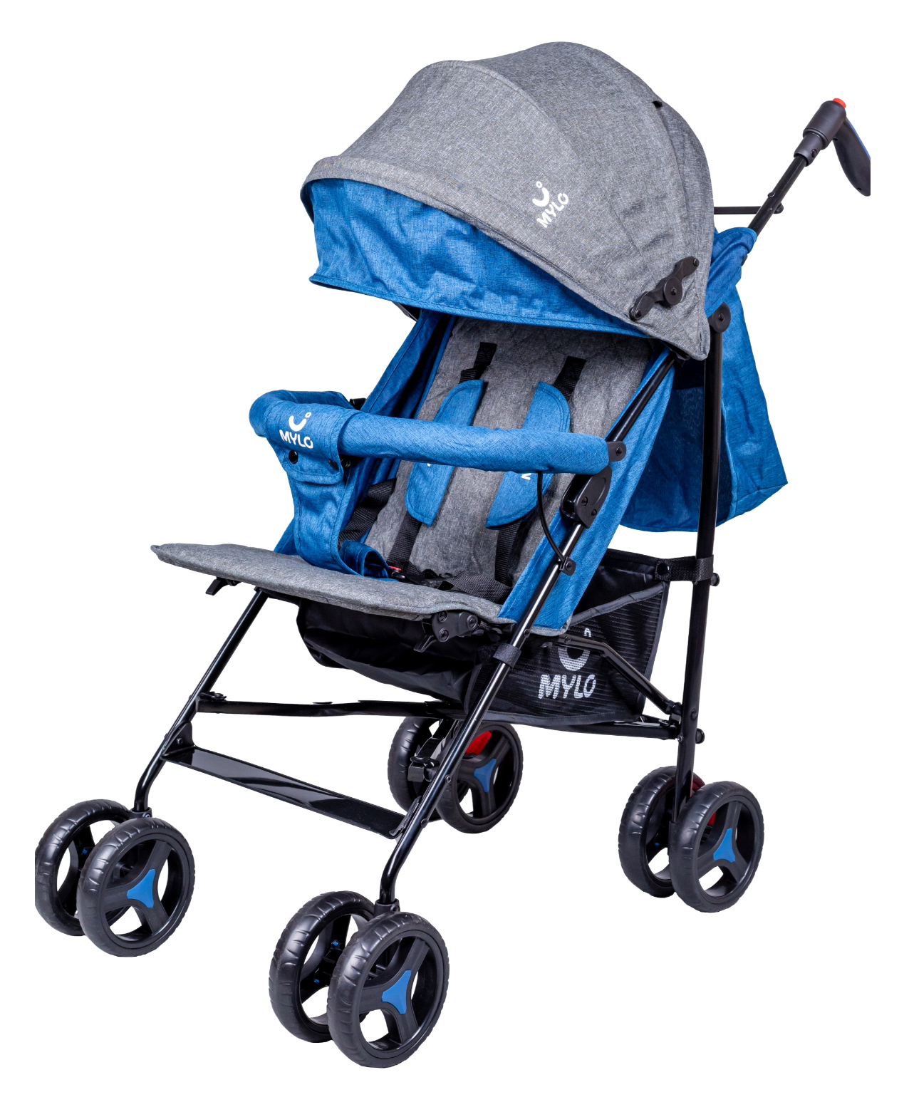 Mylo Baby Vista Ultra-Light Stroller 360 degree Front wheel Swivel function - Blue Grey-picture-46