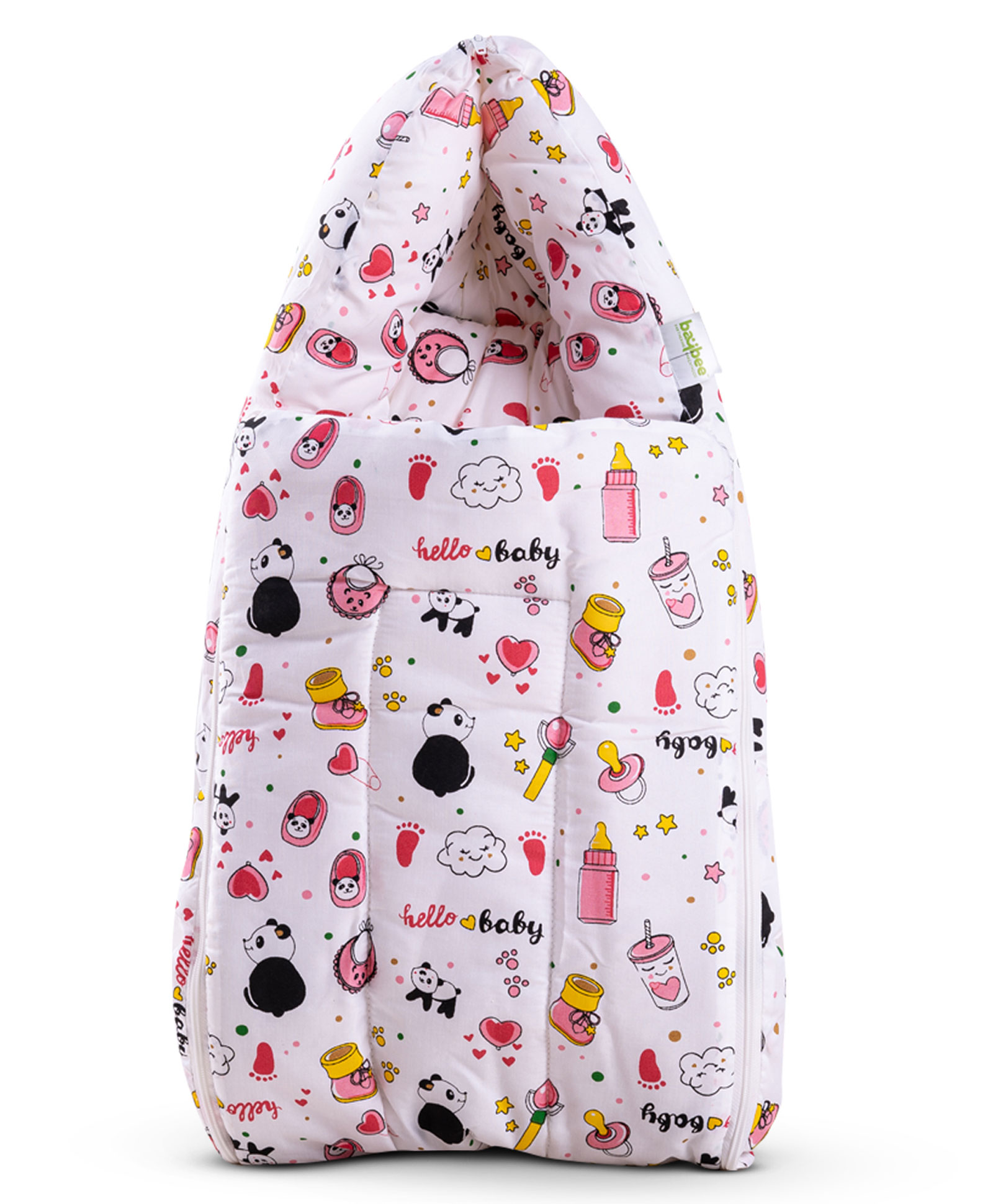 Baybee 3 in 1 Cotton Carry Bed Cum Portable Sleeping Bag for Infant Co Sleeping Baby Bedding  - Pink-picture-18
