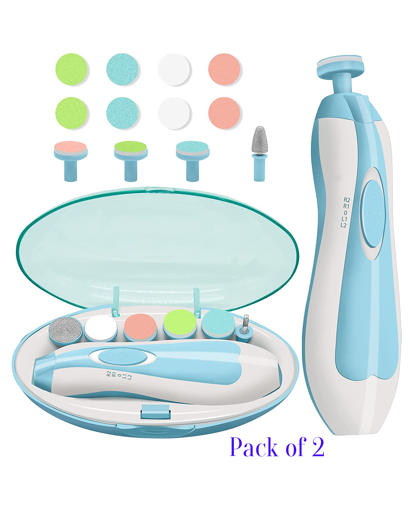 Boxot Impex  Baby Nail Trimmer Electric Safe Baby Nail Grooming Kit Pack of 2 - Blue-image-48