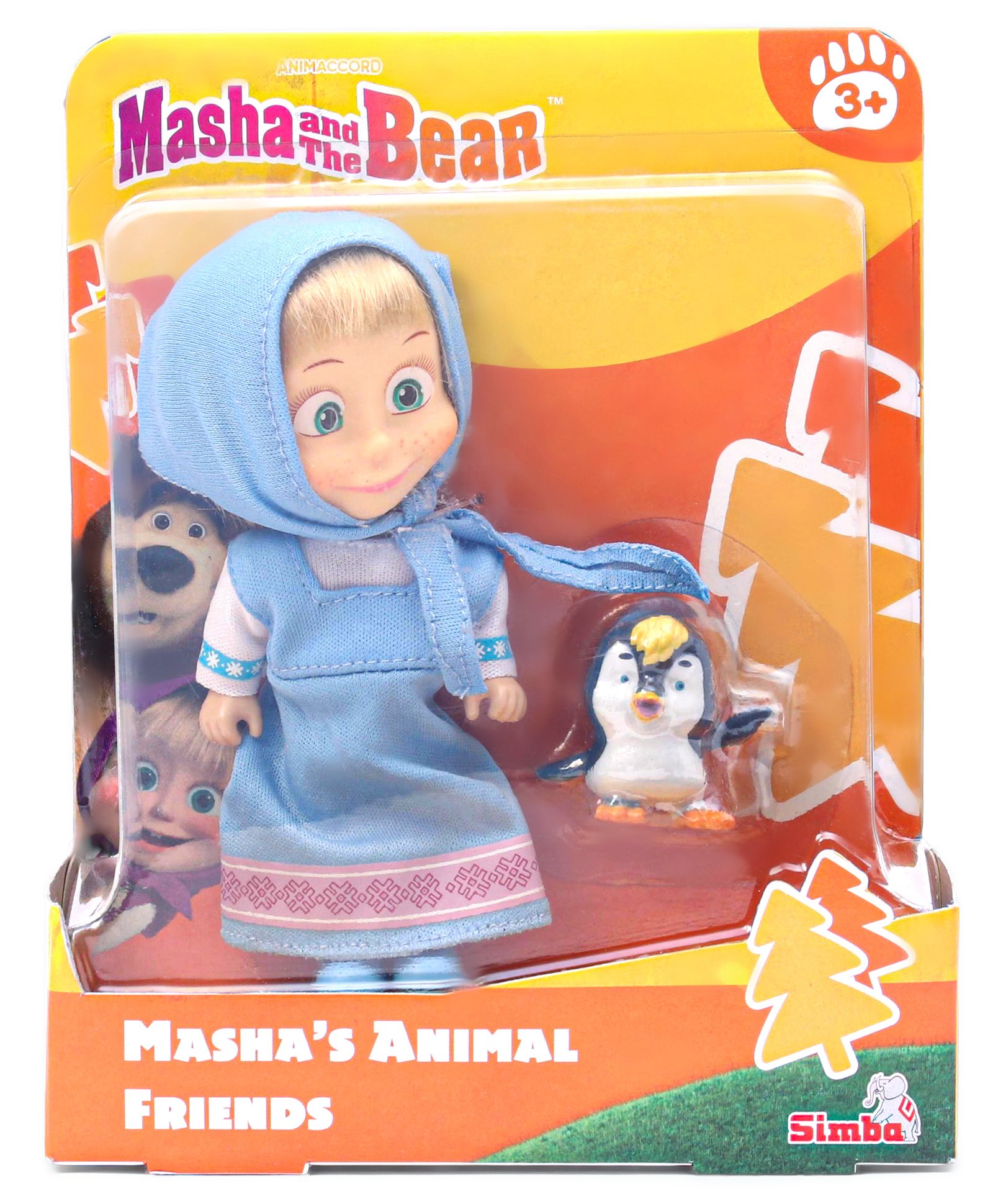 Masha And The Bear With Her Penguin Friend Multicolour - Height 12 cm-picture-27