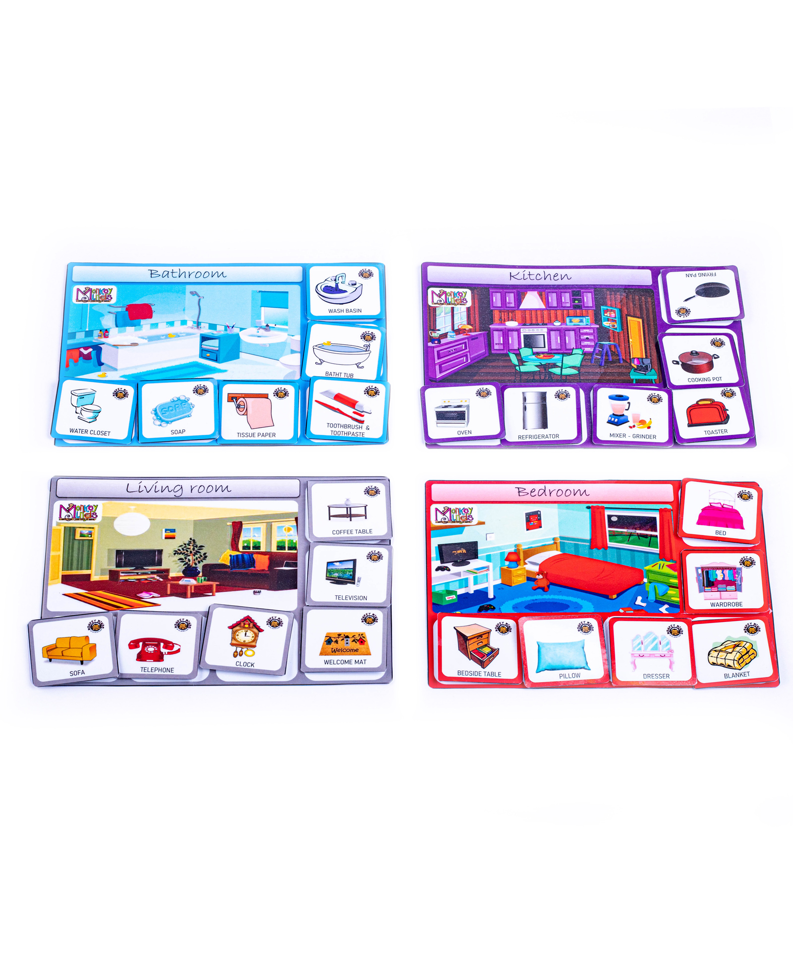 Monkey Minds Sorting Mats Know your house - Multicolour-picture-11