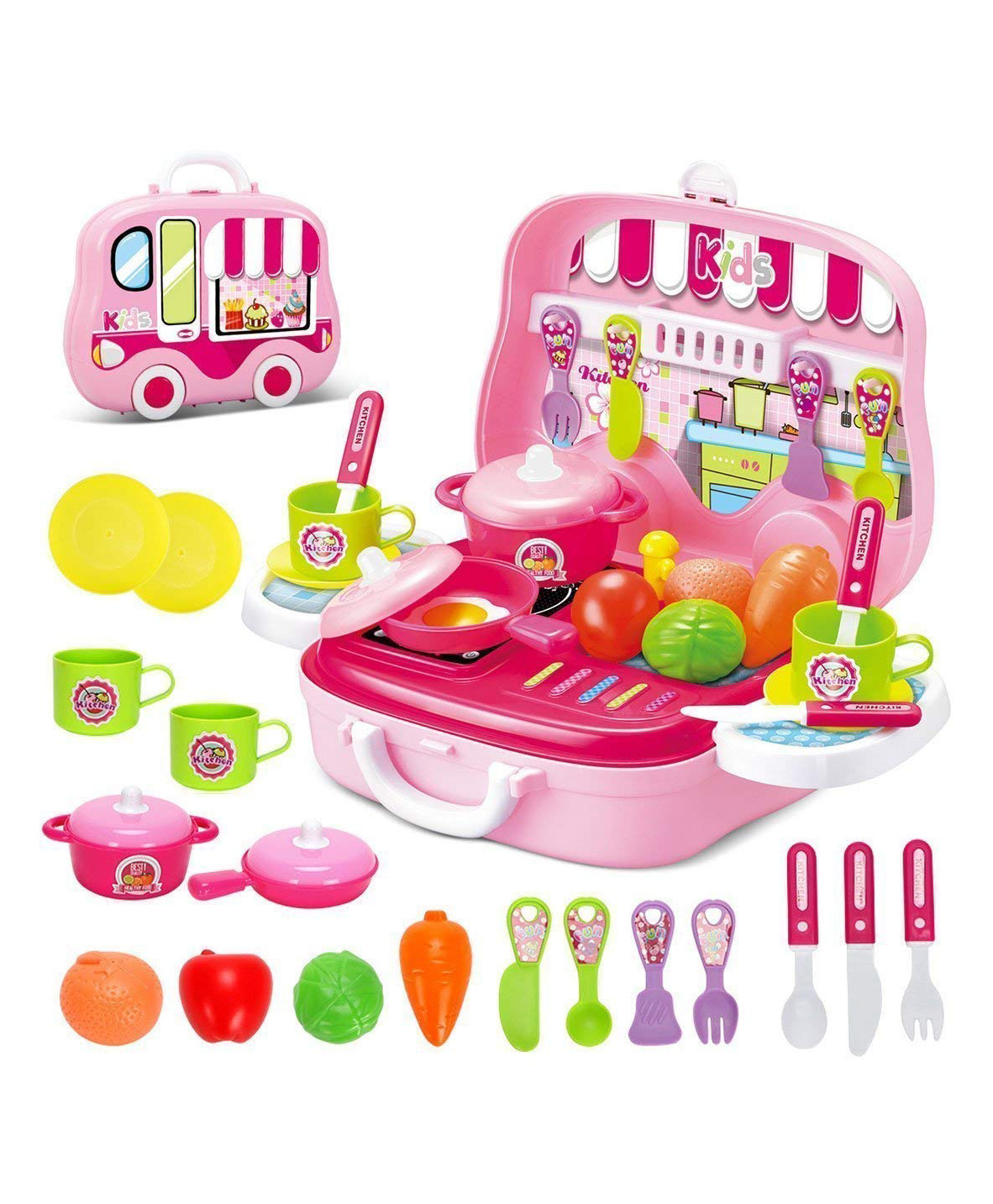Adkd Kitchen Cooking Set With Carry Case Pack Of 25 - Multicolour-image-45