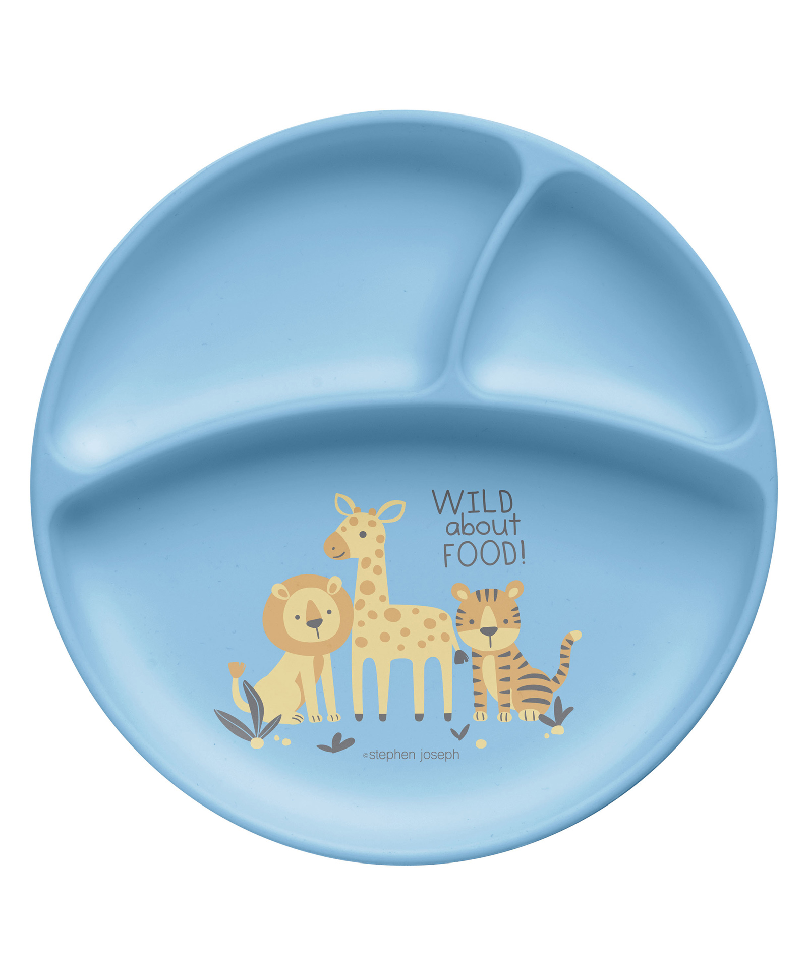 Stephen Joseph Silicone Baby Sectioned Plate Zoo Print - Dark Gray-picture-42