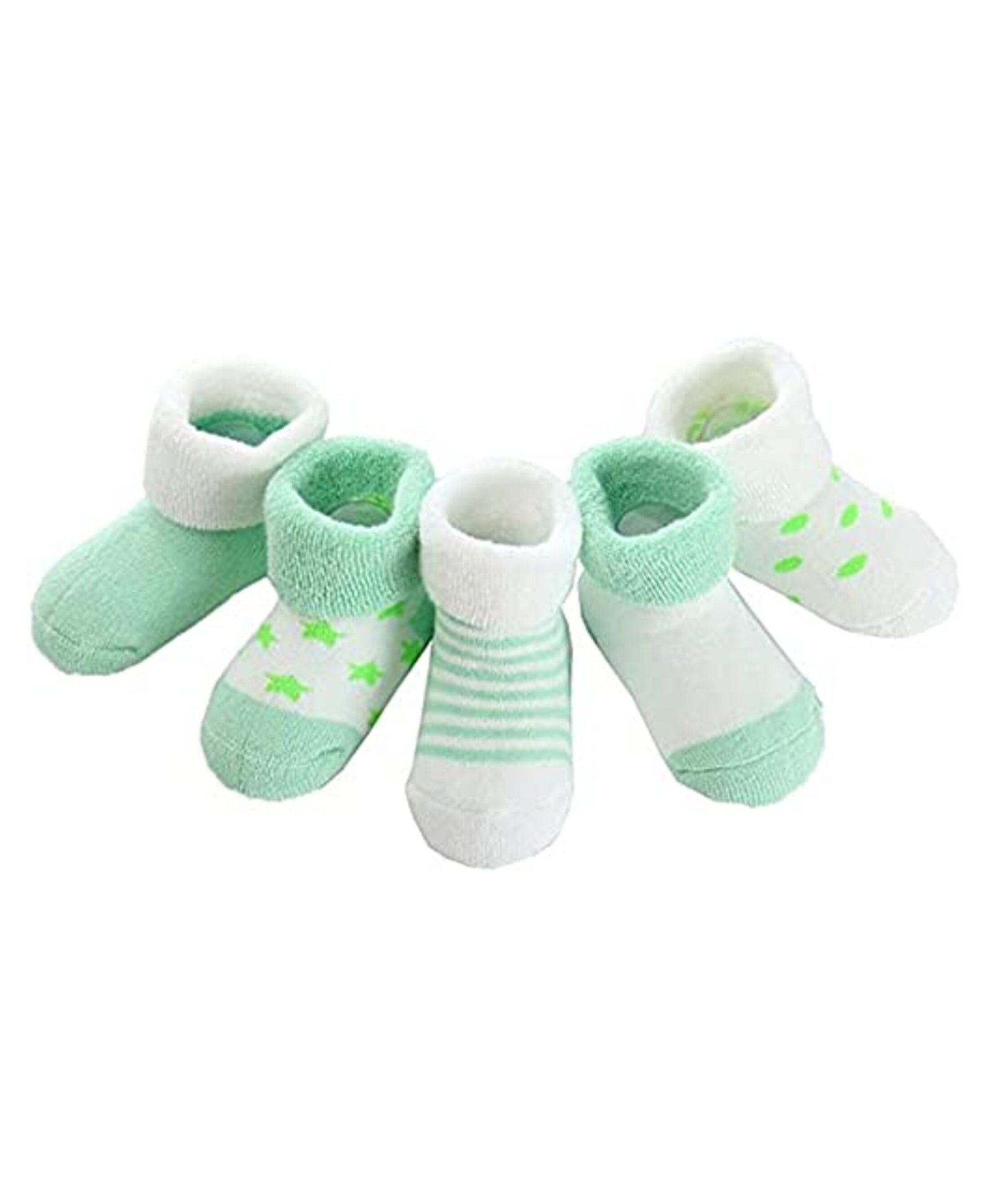 MOMISY Cotton Ankle Length Socks Pack of 5 - Green-picture-24