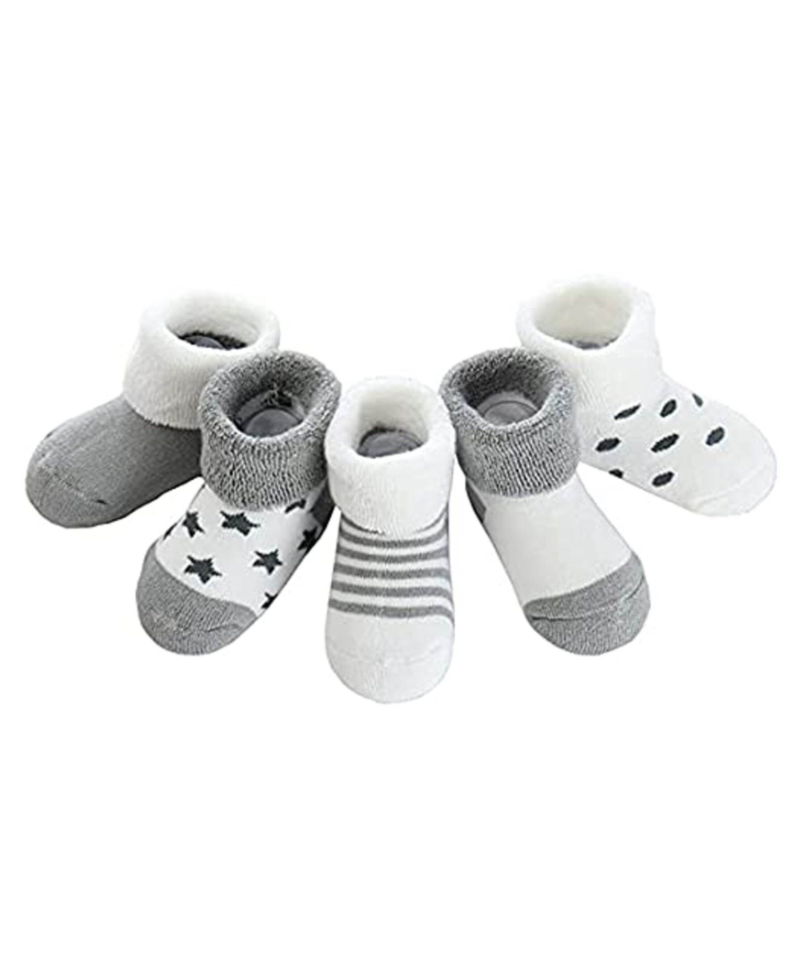 MOMISY Cotton Ankle Length Socks Pack of 5 - Grey-picture-25