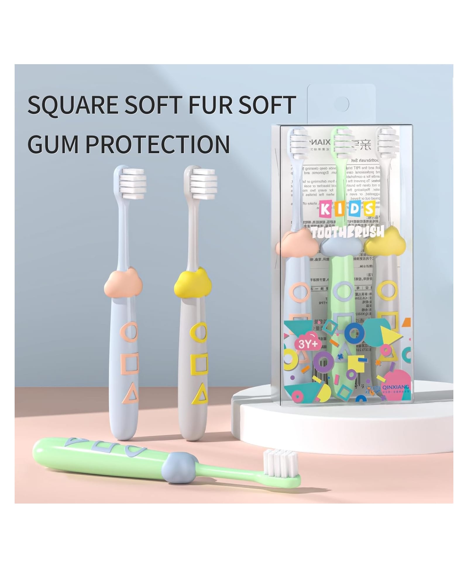 Mihar Essentials Kids Extra Soft Toothbrush Pack of 3 - Multicolor-picture-29
