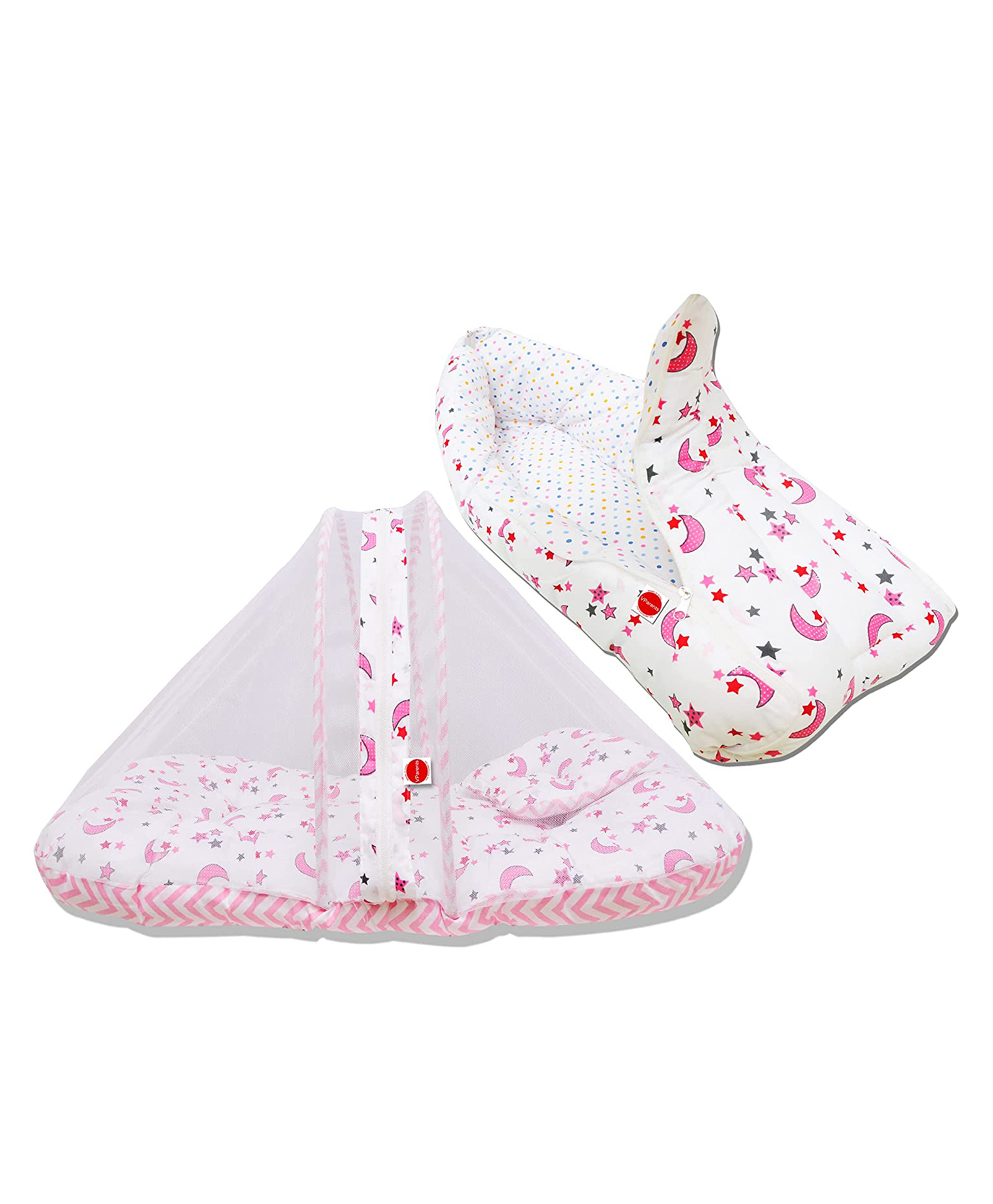 Vparents Galaxy Baby Bedding Set With Pillow And Sleeping Bag Combo - Pink-image-23