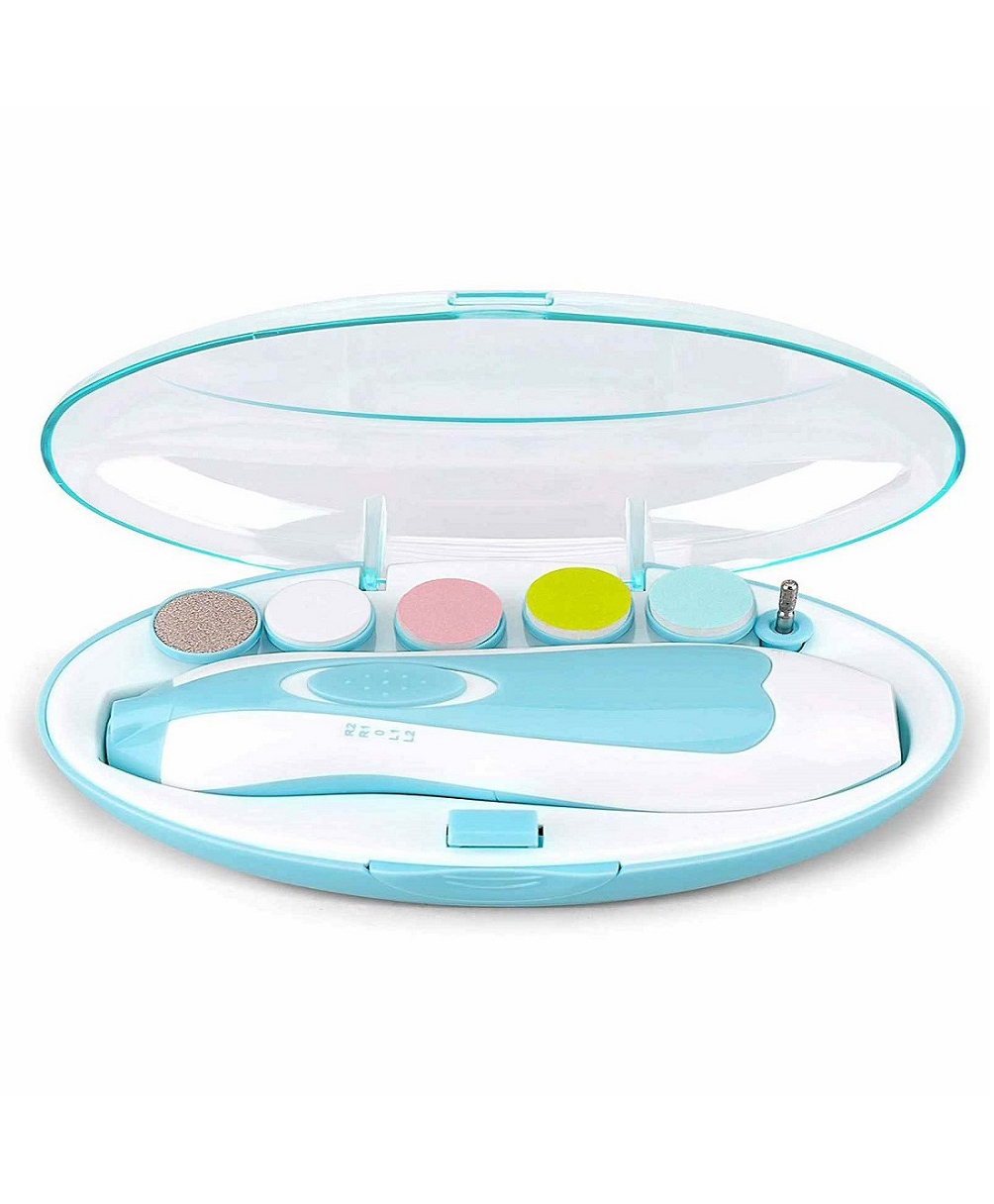 Ortis Baby Nail File Electric Trimmer with 6 Grinding Heads  (Blue Colour)-image-35