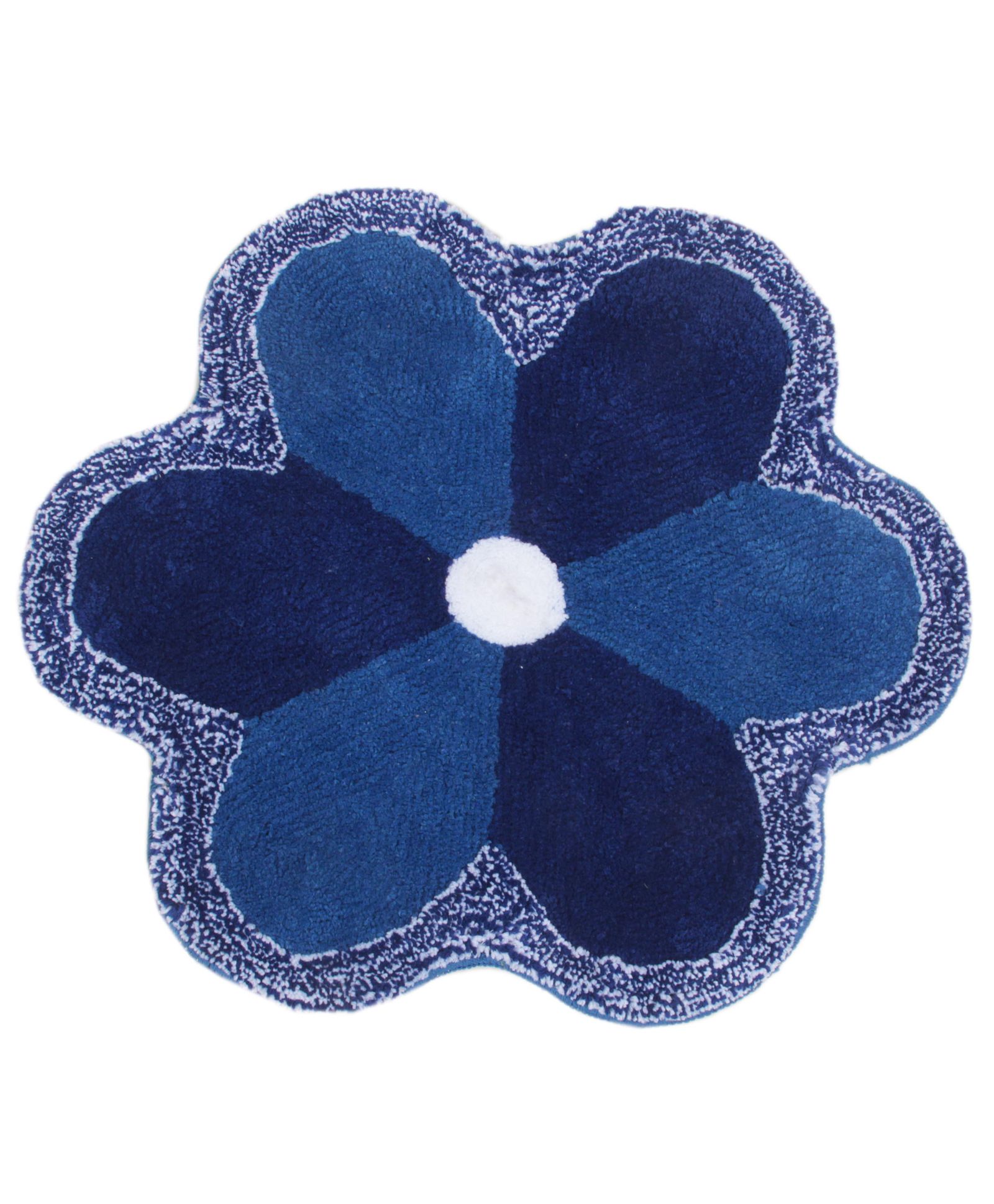 Saral Home Flower Shape Bath Mat - Blue-picture-42