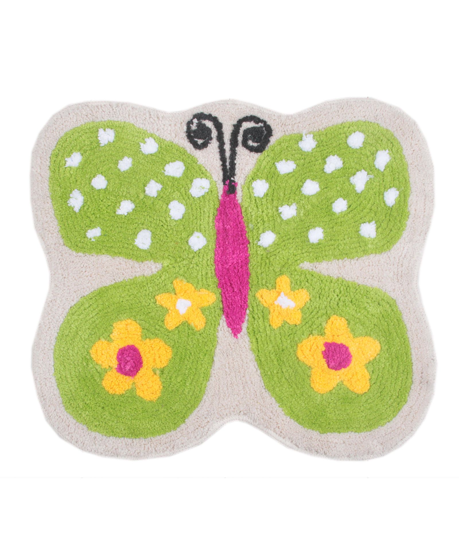Saral Home Butterfly Design Bath Mat - Green-image-35