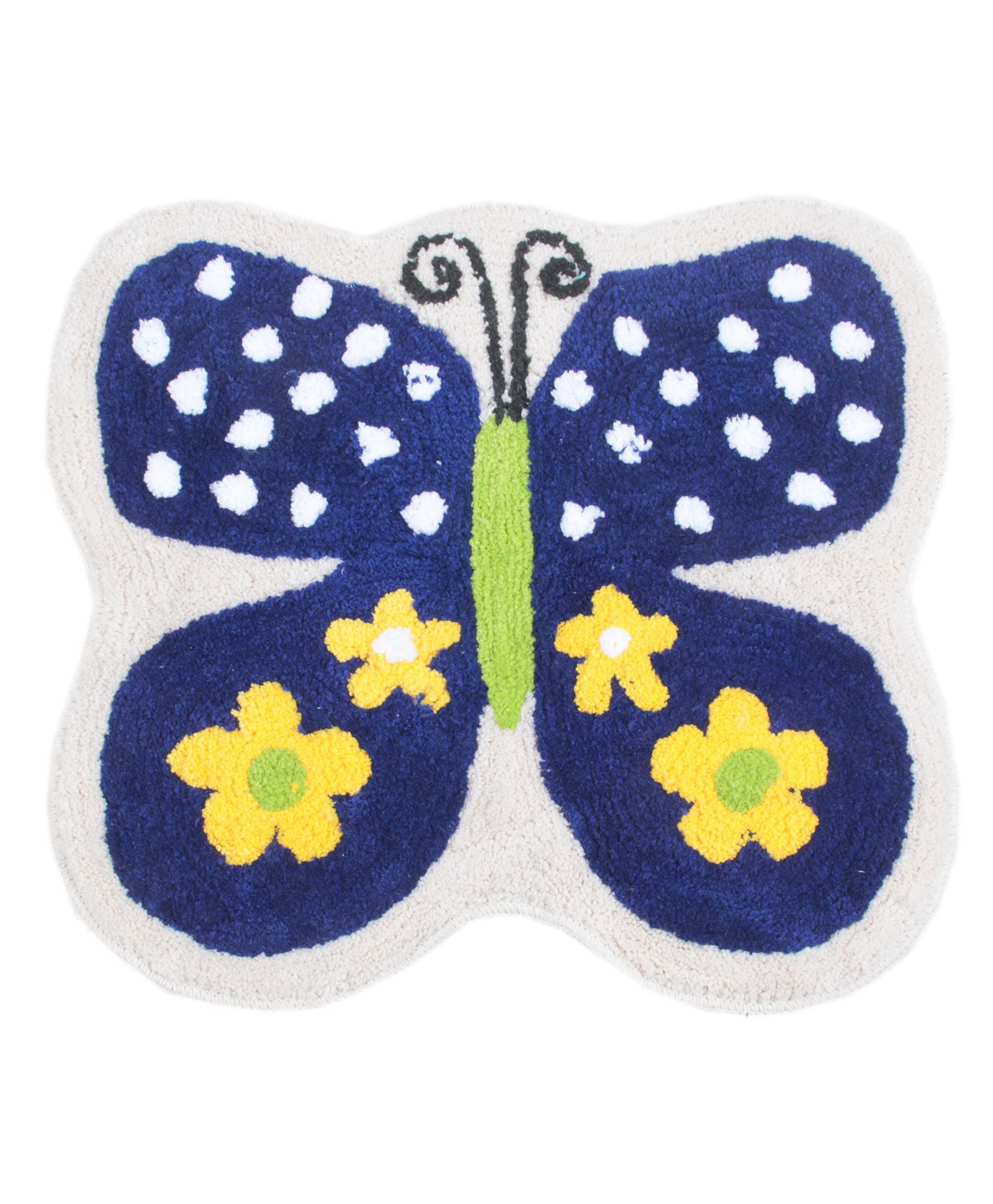 Saral Home Butterfly Design Bath Mat - Blue-image-4