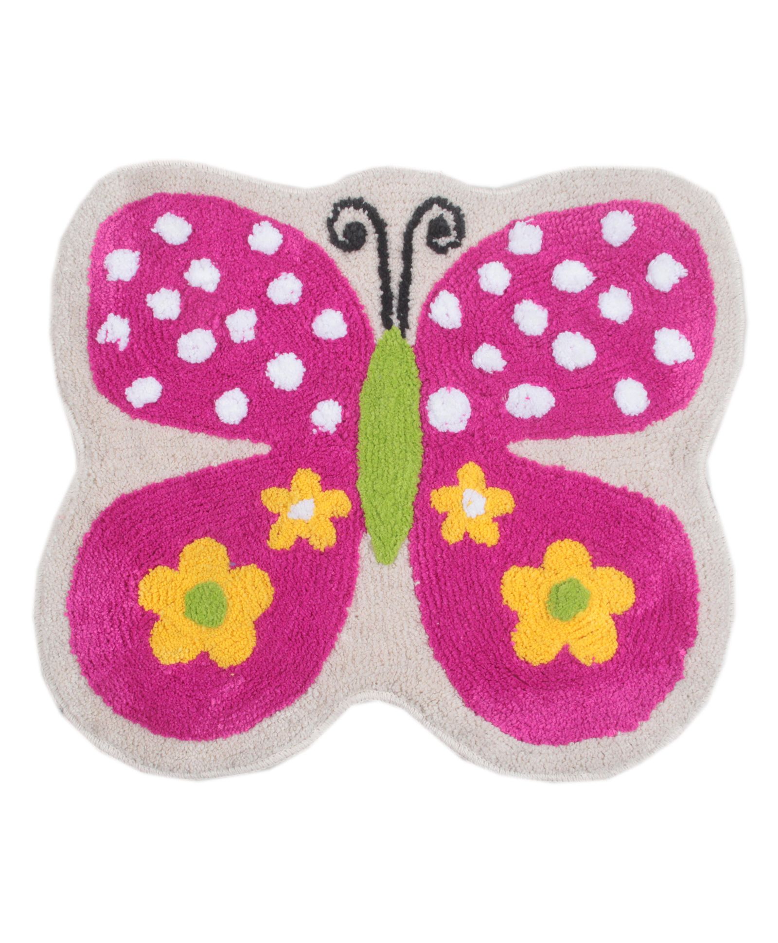 Saral Home Butterfly Design Bath Mat - Pink-image-40
