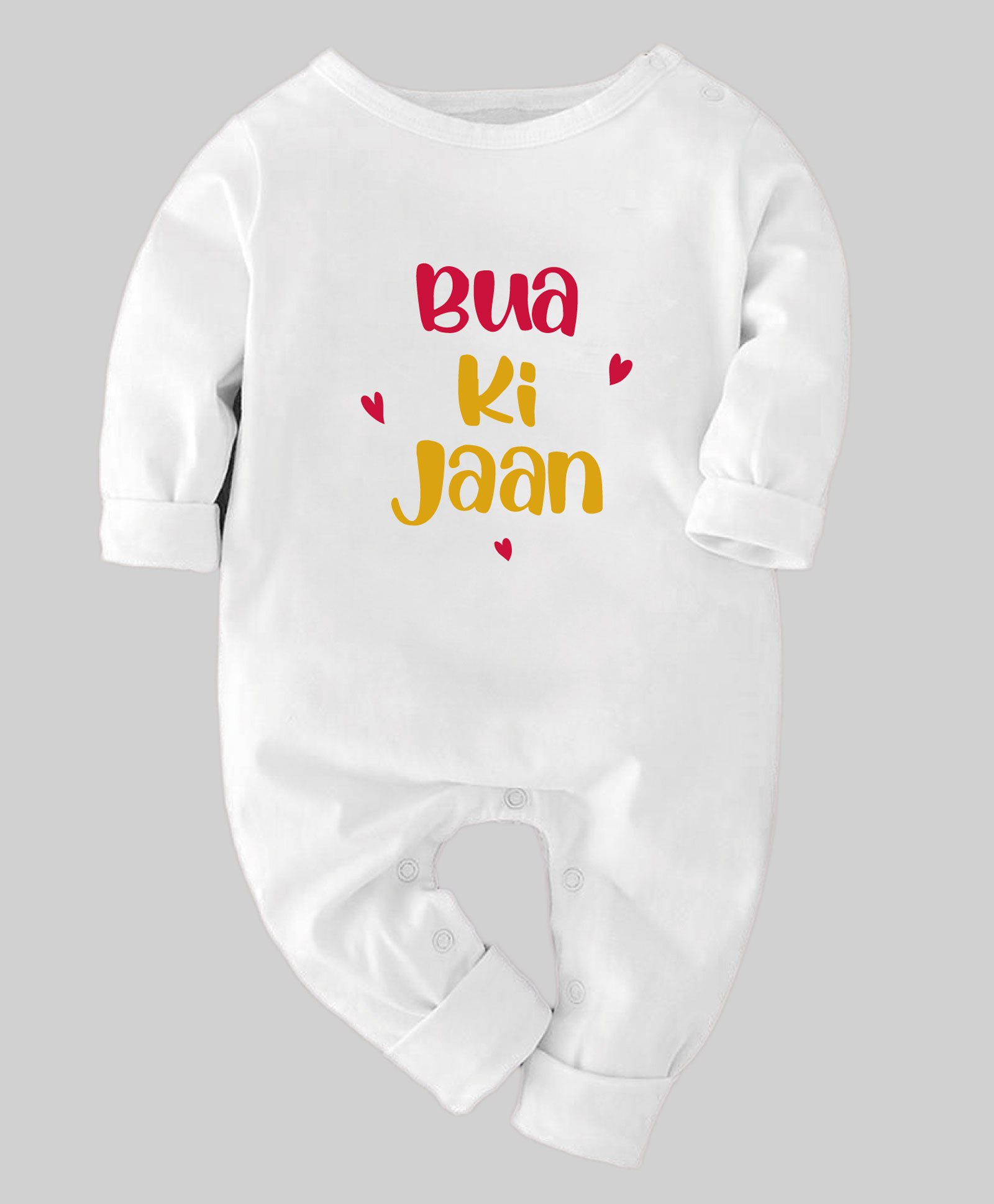 Zeezeezoo Full Sleeves Family Theme Bua Ki Jaan Printed Bodysuit - White-picture-24