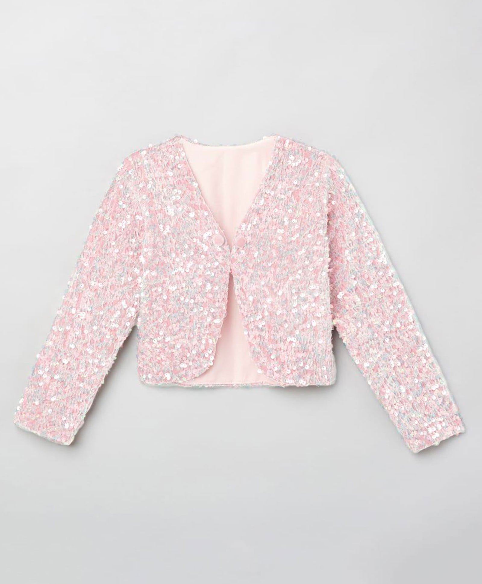 Buy BYB Premium Velvet sequins Shrugs with cotton poly linning and DTM  button details- baby pink for Girls (1-2 Years) Online in India, Shop at  FirstCry.com - 12892335