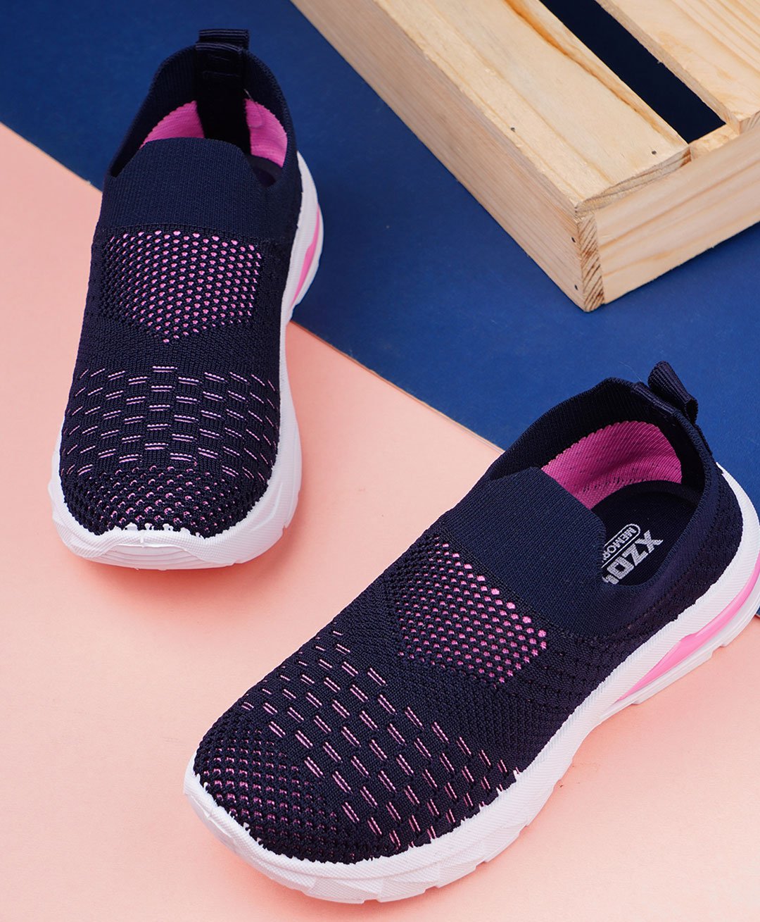 KATS Abstract Design Slip On Sneakers- Navy Blue-picture-14
