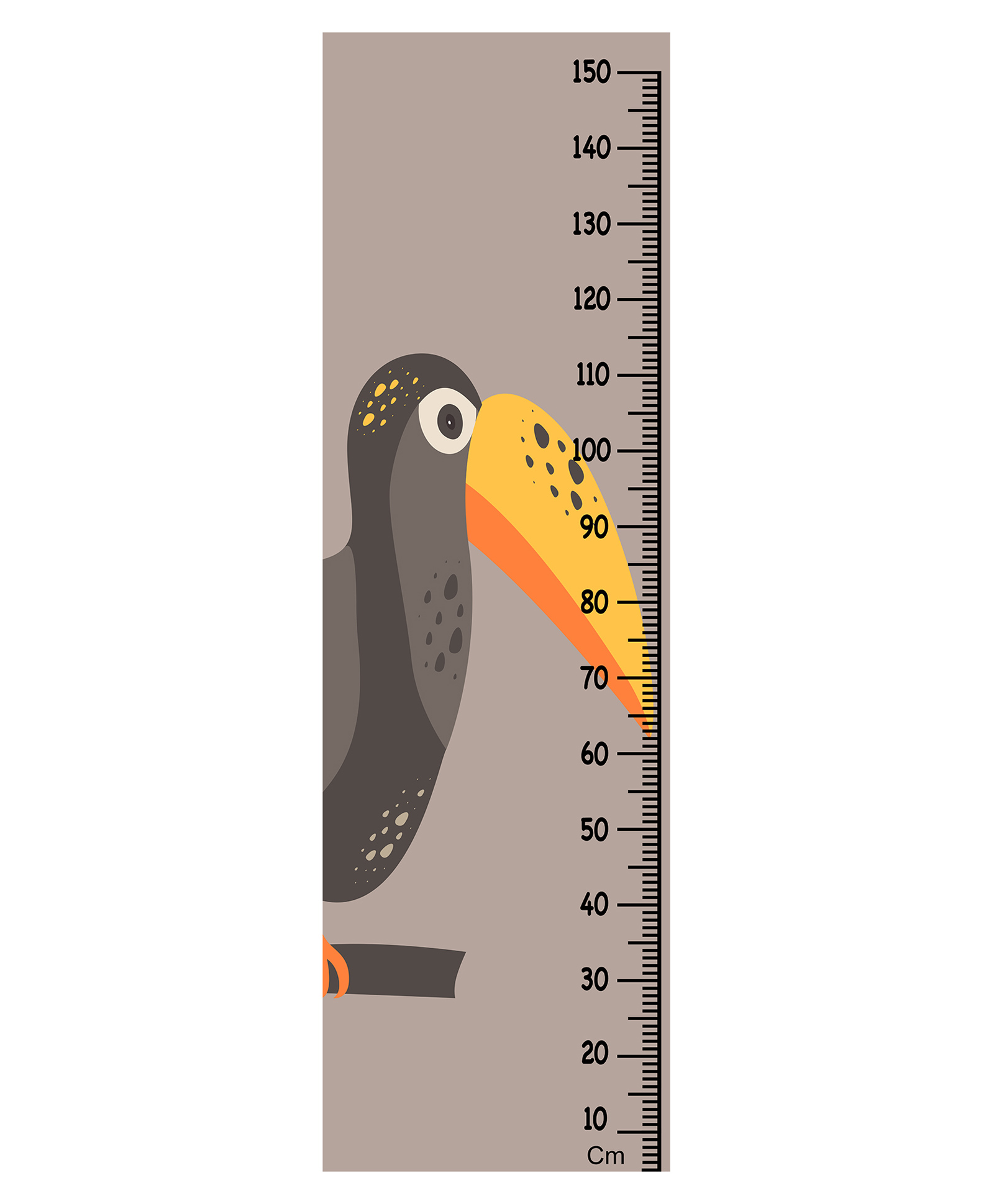 WENS Cute Toucan Bird Height Chart Wall Decal Growth Chart-Vinyl-image-17