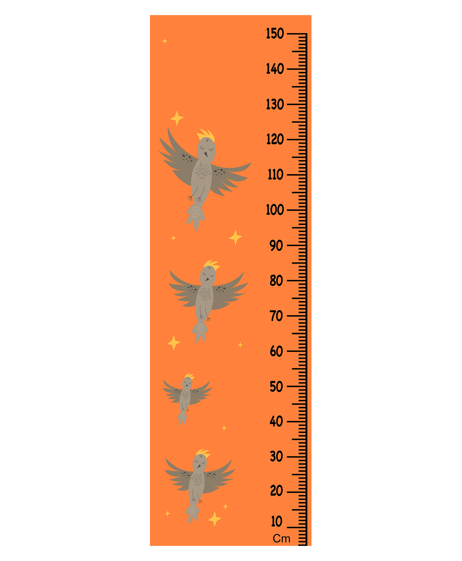 WENS Flying Birds in Sky Height Chart Wall Decal Growth Chart-Vinyl-image-34